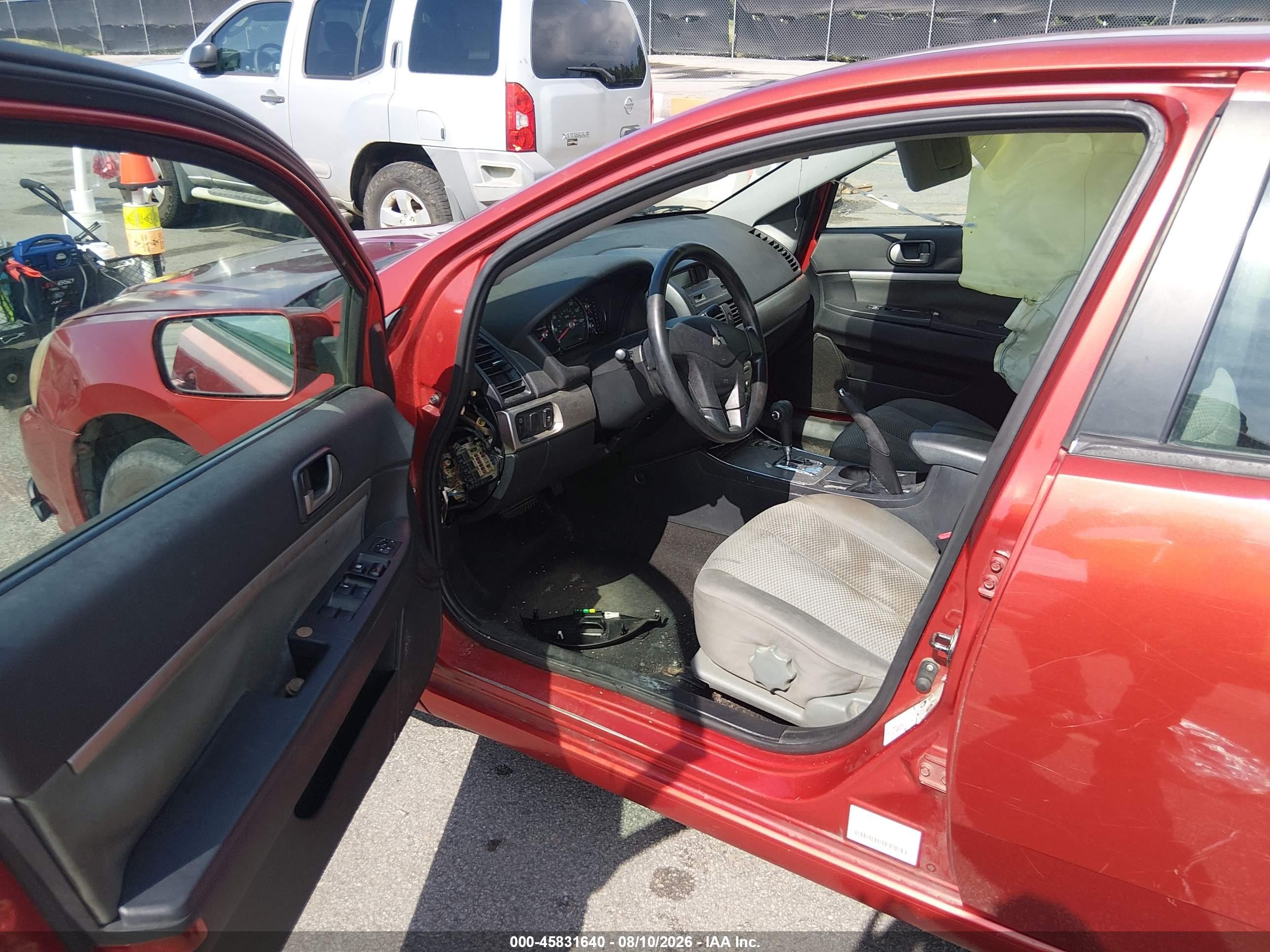 2011 Mitsubishi Galant Fe Red vin: 4A32B2FF2BE020523