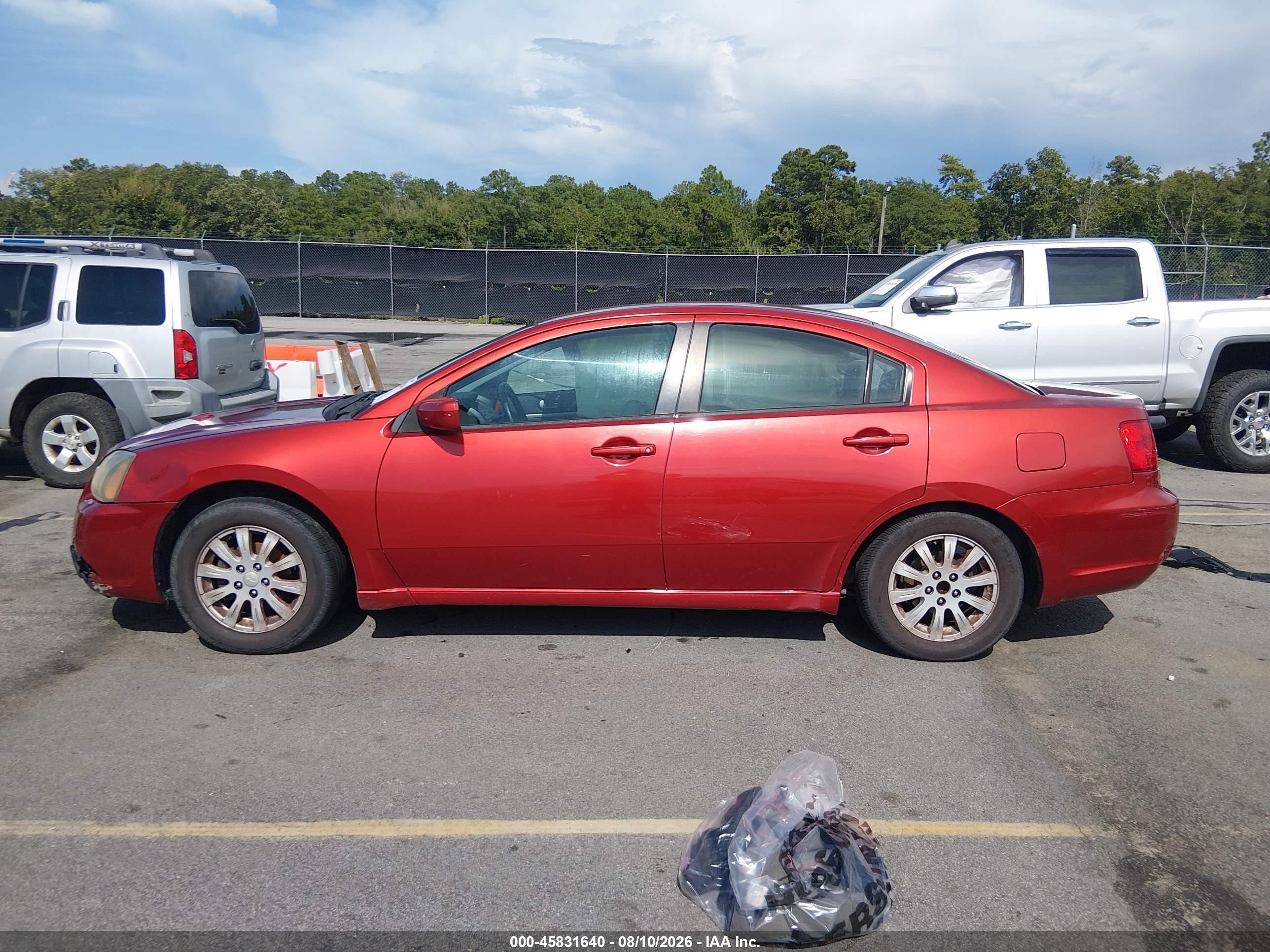 2011 Mitsubishi Galant Fe Red vin: 4A32B2FF2BE020523