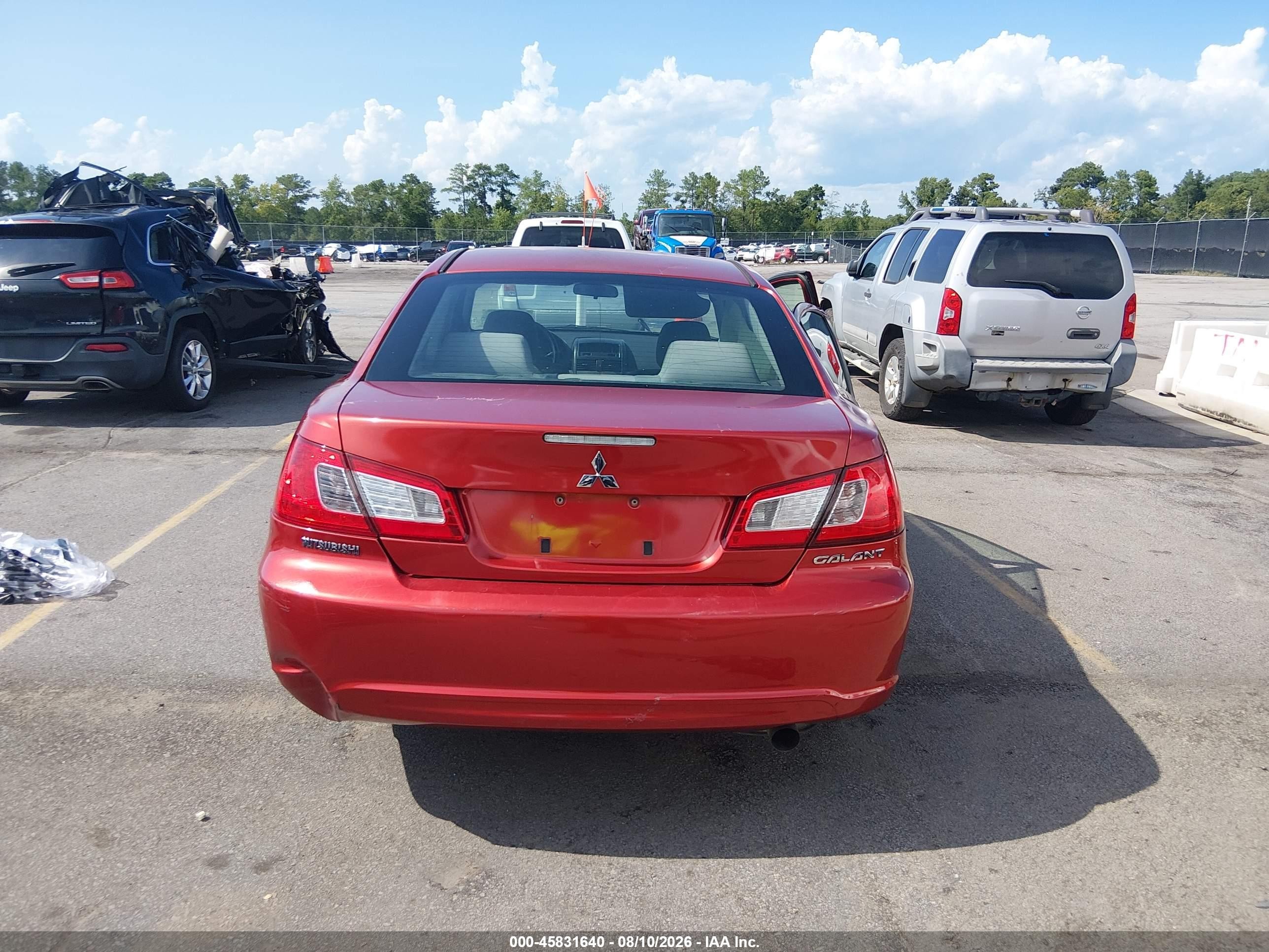 2011 Mitsubishi Galant Fe Red vin: 4A32B2FF2BE020523