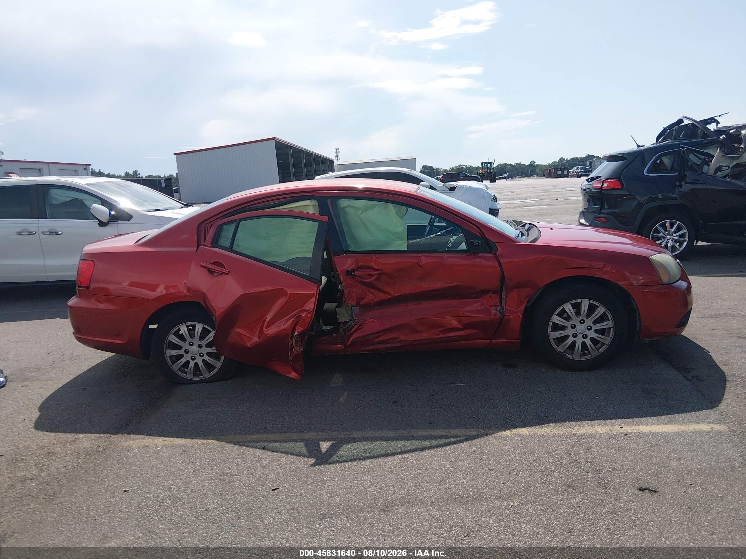 2011 Mitsubishi Galant Fe Red vin: 4A32B2FF2BE020523