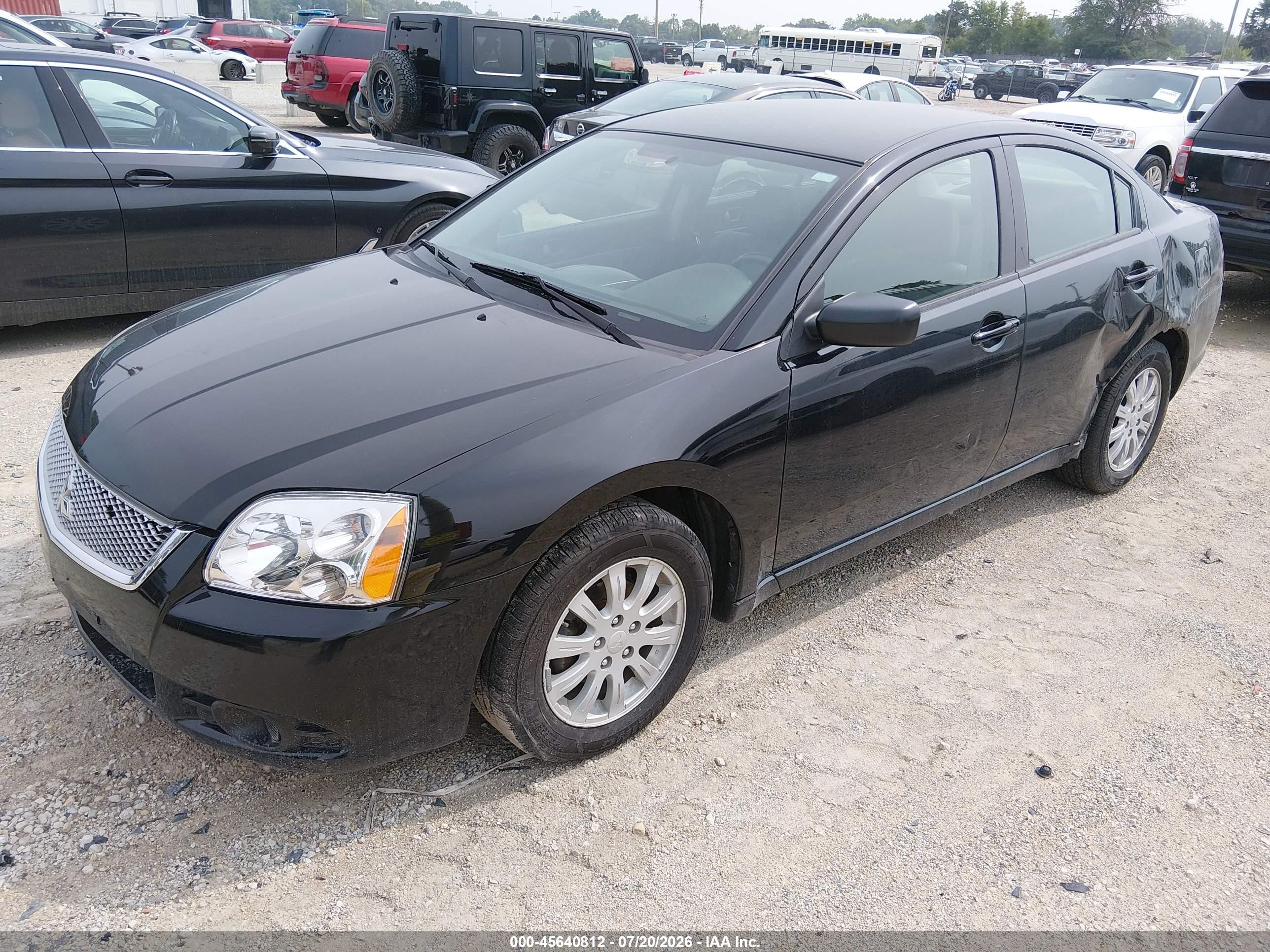 2011 Mitsubishi Galant Fe Black vin: 4A32B2FF3BE021051