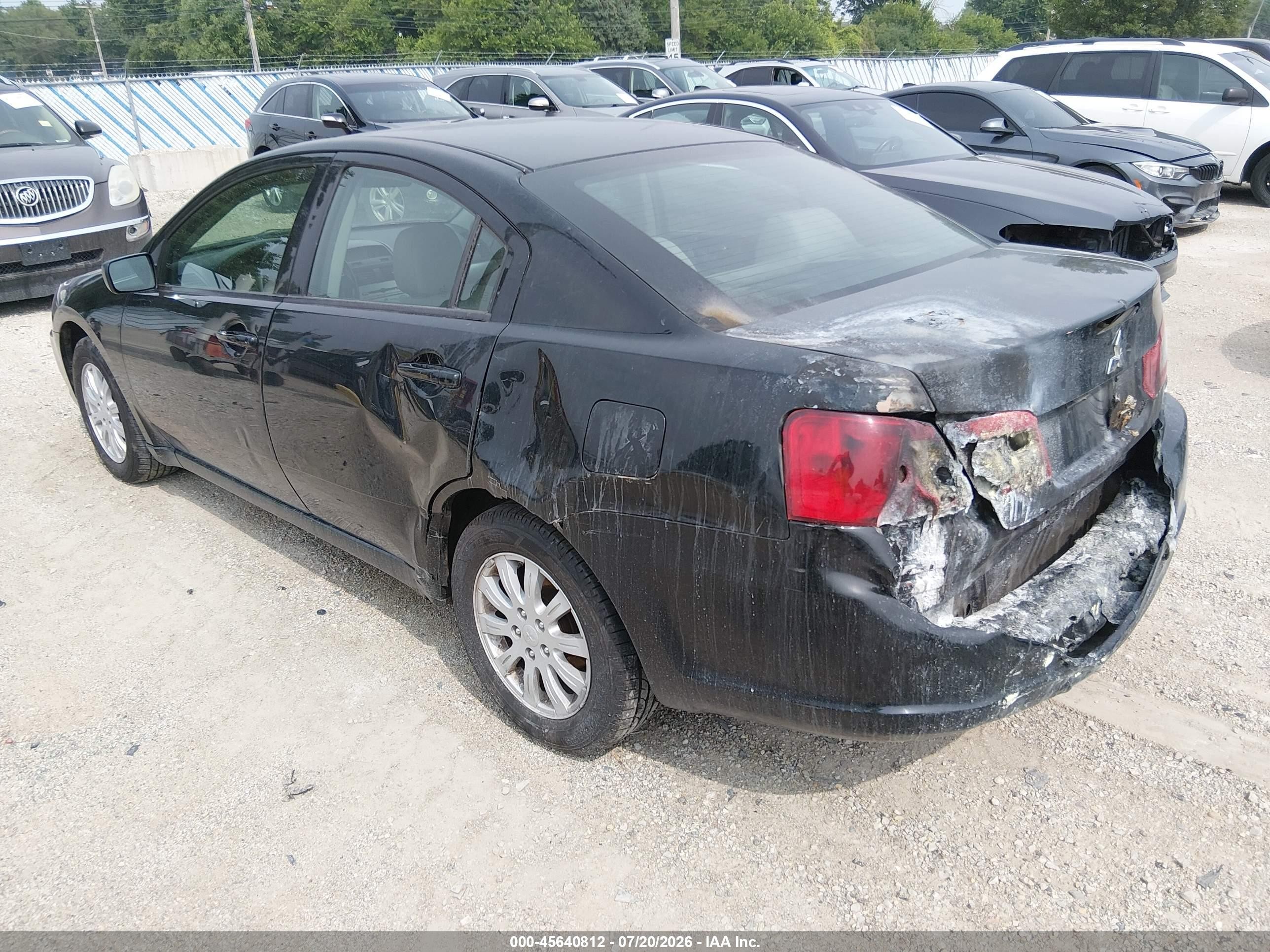 2011 Mitsubishi Galant Fe Black vin: 4A32B2FF3BE021051