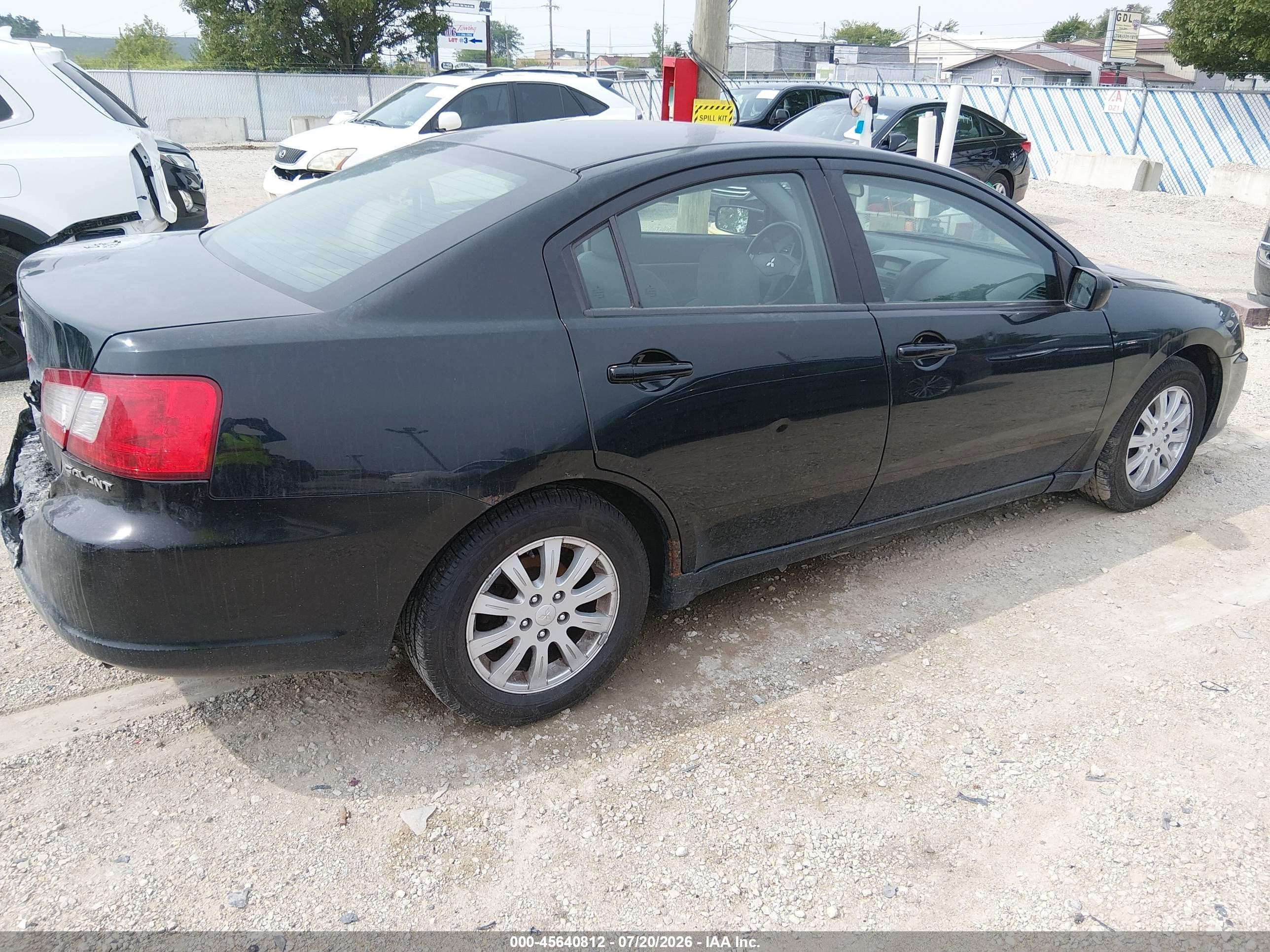 2011 Mitsubishi Galant Fe Black vin: 4A32B2FF3BE021051