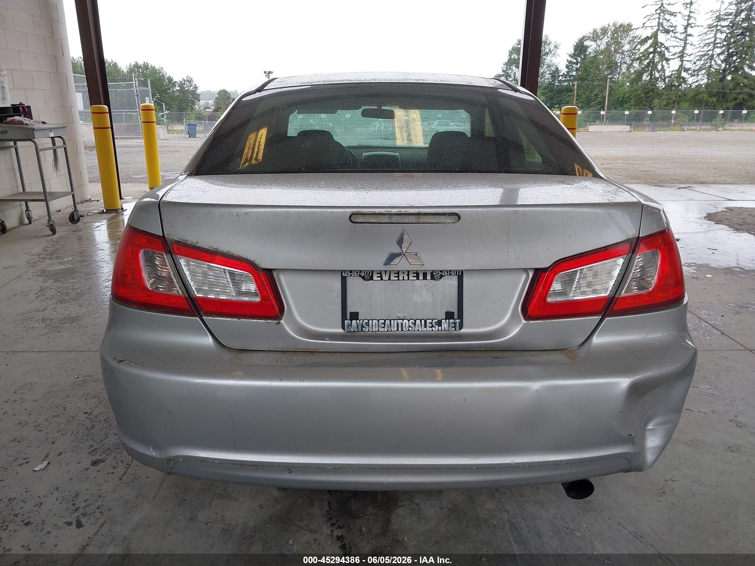 2012 Mitsubishi Galant Fe Silver vin: 4A32B2FF4CE022906