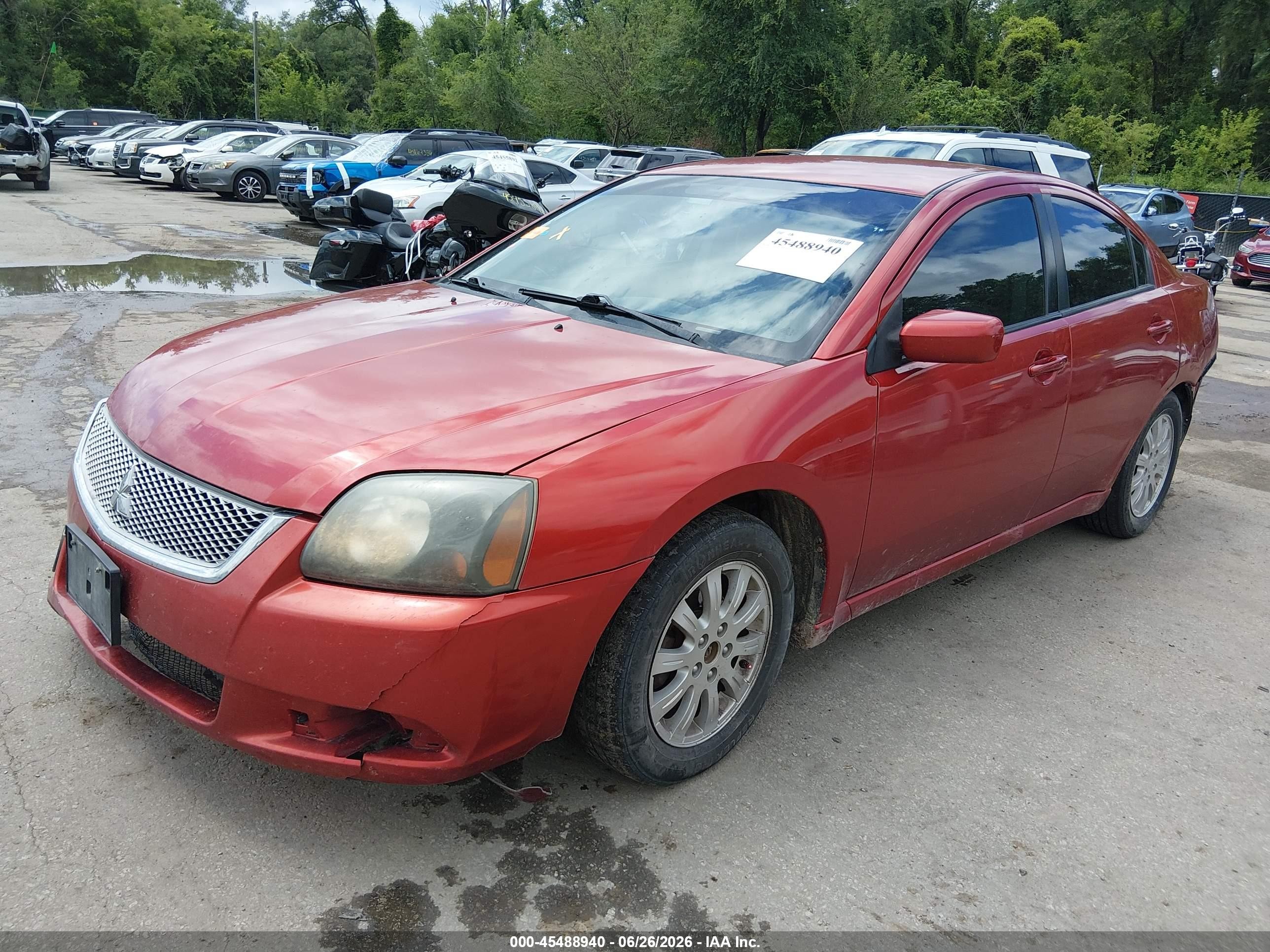 2011 Mitsubishi Galant Fe Красный vin: 4A32B2FF5BE028437