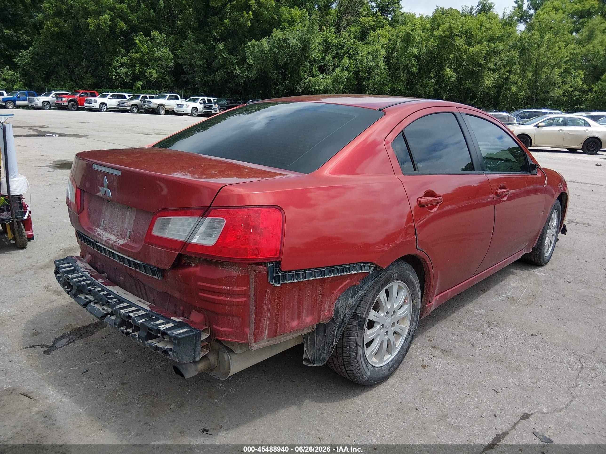 2011 Mitsubishi Galant Fe Красный vin: 4A32B2FF5BE028437