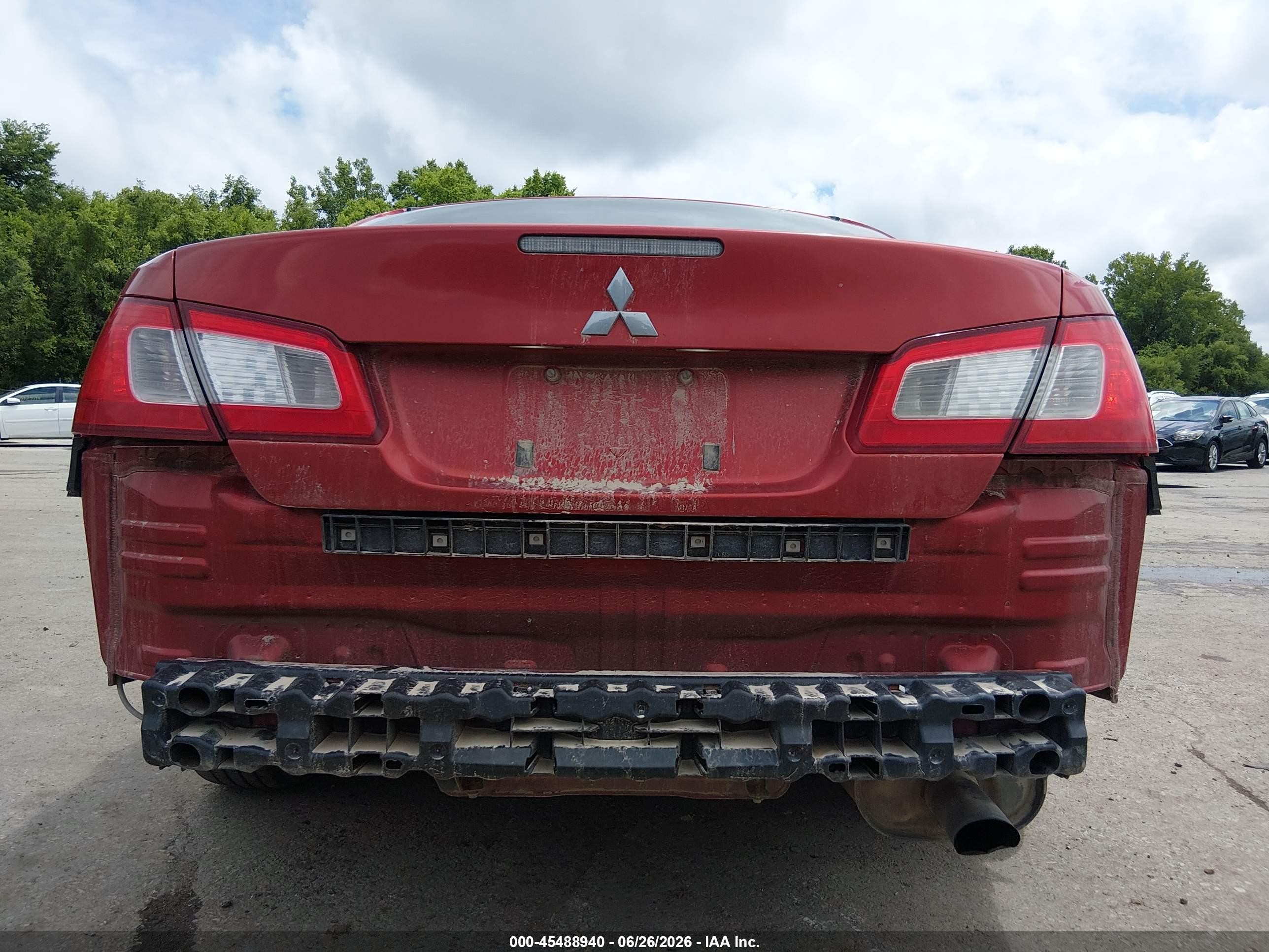2011 Mitsubishi Galant Fe Красный vin: 4A32B2FF5BE028437