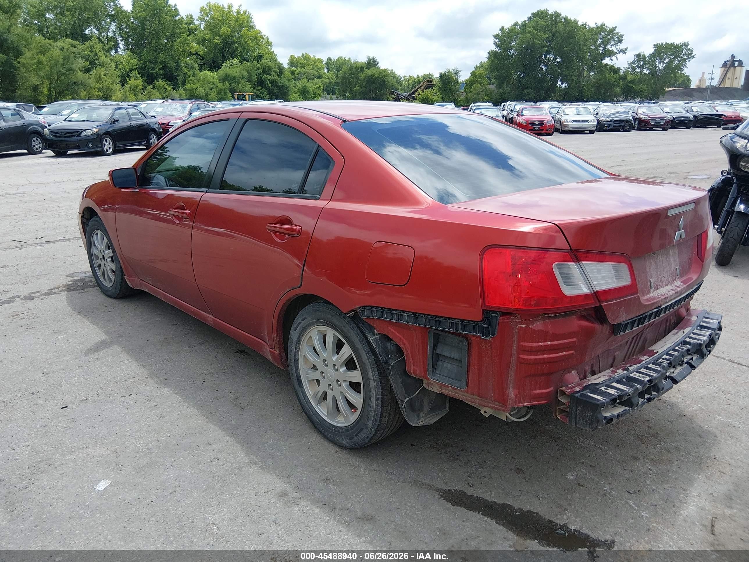 2011 Mitsubishi Galant Fe Красный vin: 4A32B2FF5BE028437