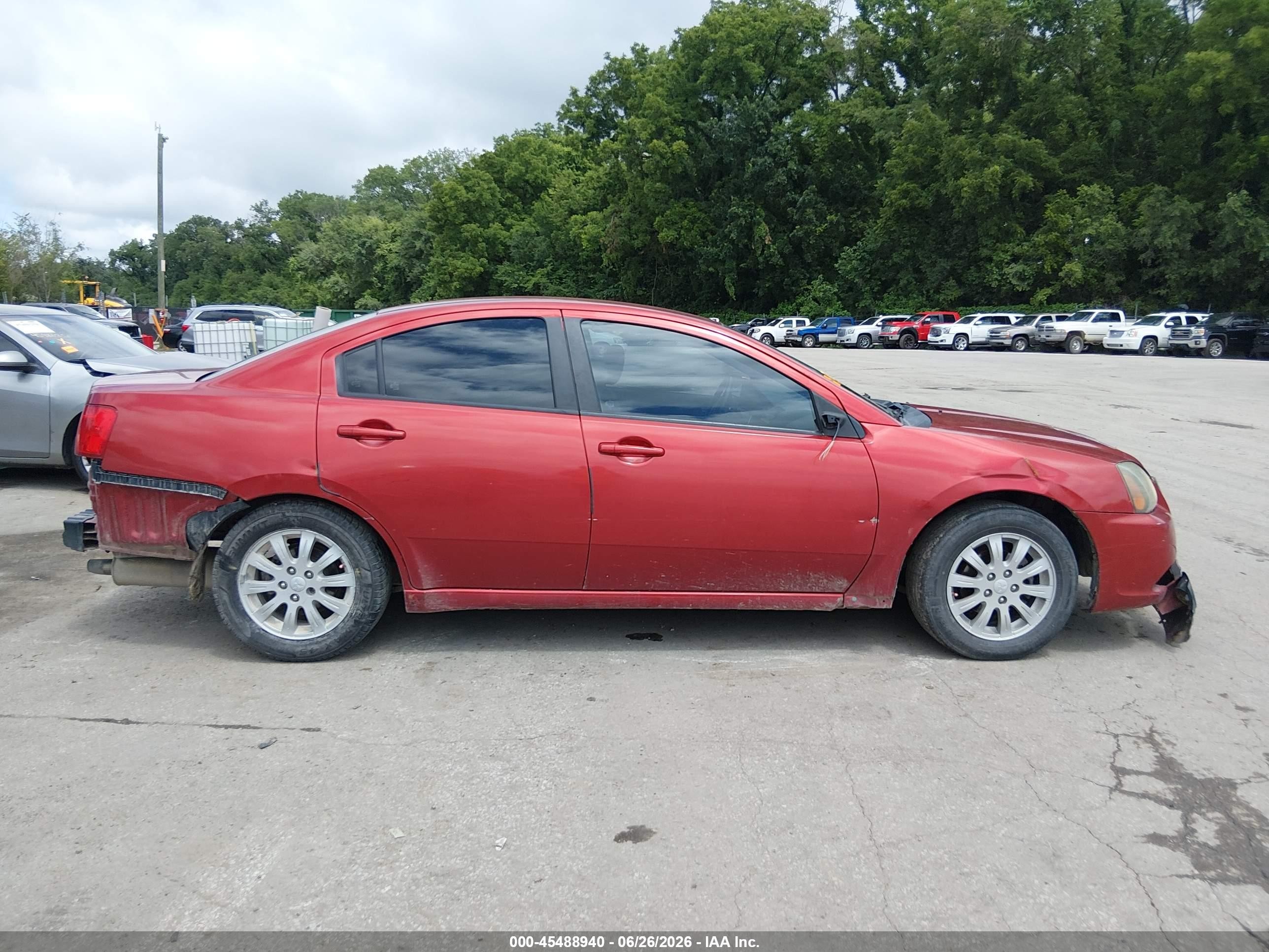 2011 Mitsubishi Galant Fe Красный vin: 4A32B2FF5BE028437