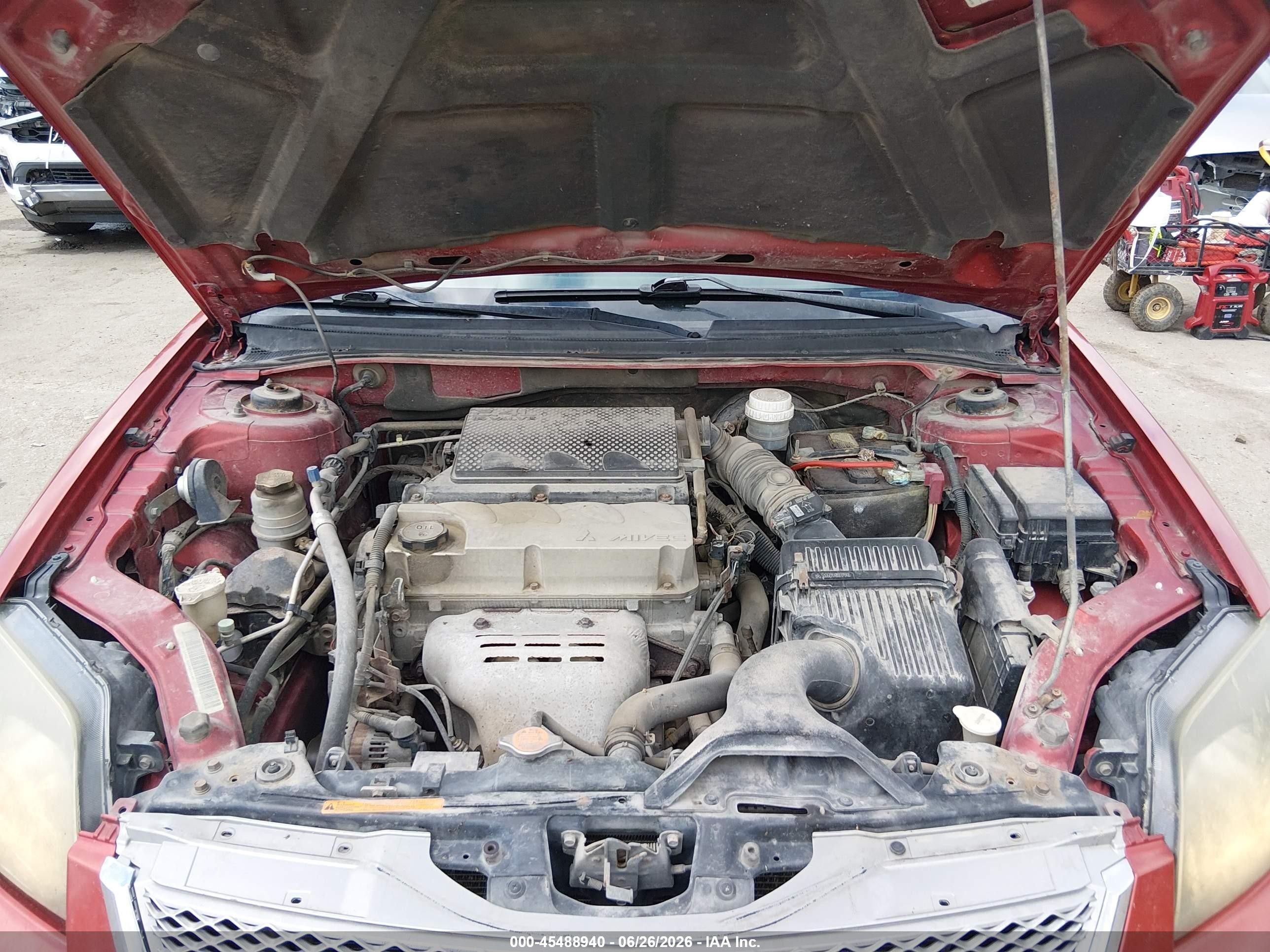 2011 Mitsubishi Galant Fe Красный vin: 4A32B2FF5BE028437
