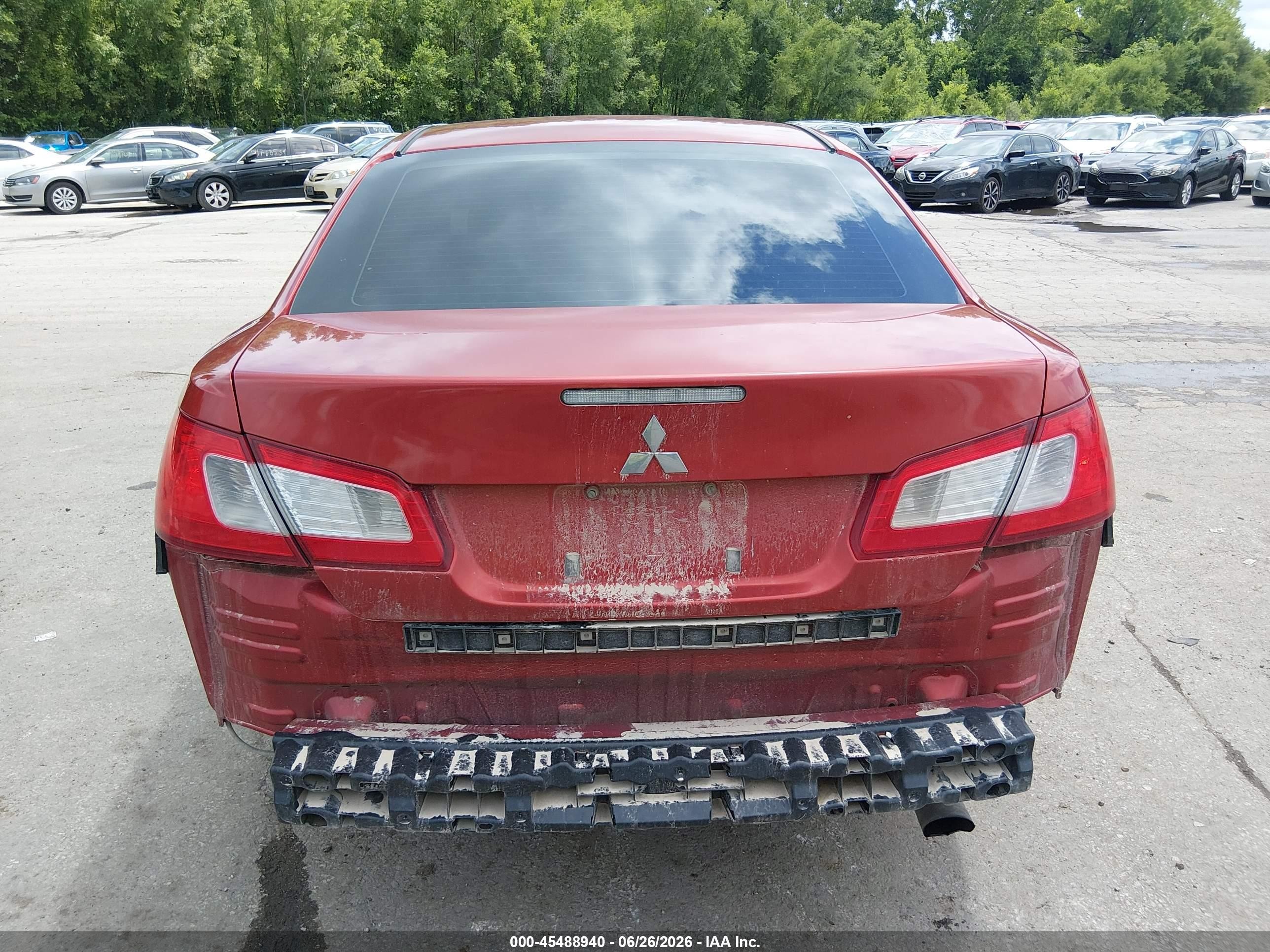 2011 Mitsubishi Galant Fe Красный vin: 4A32B2FF5BE028437