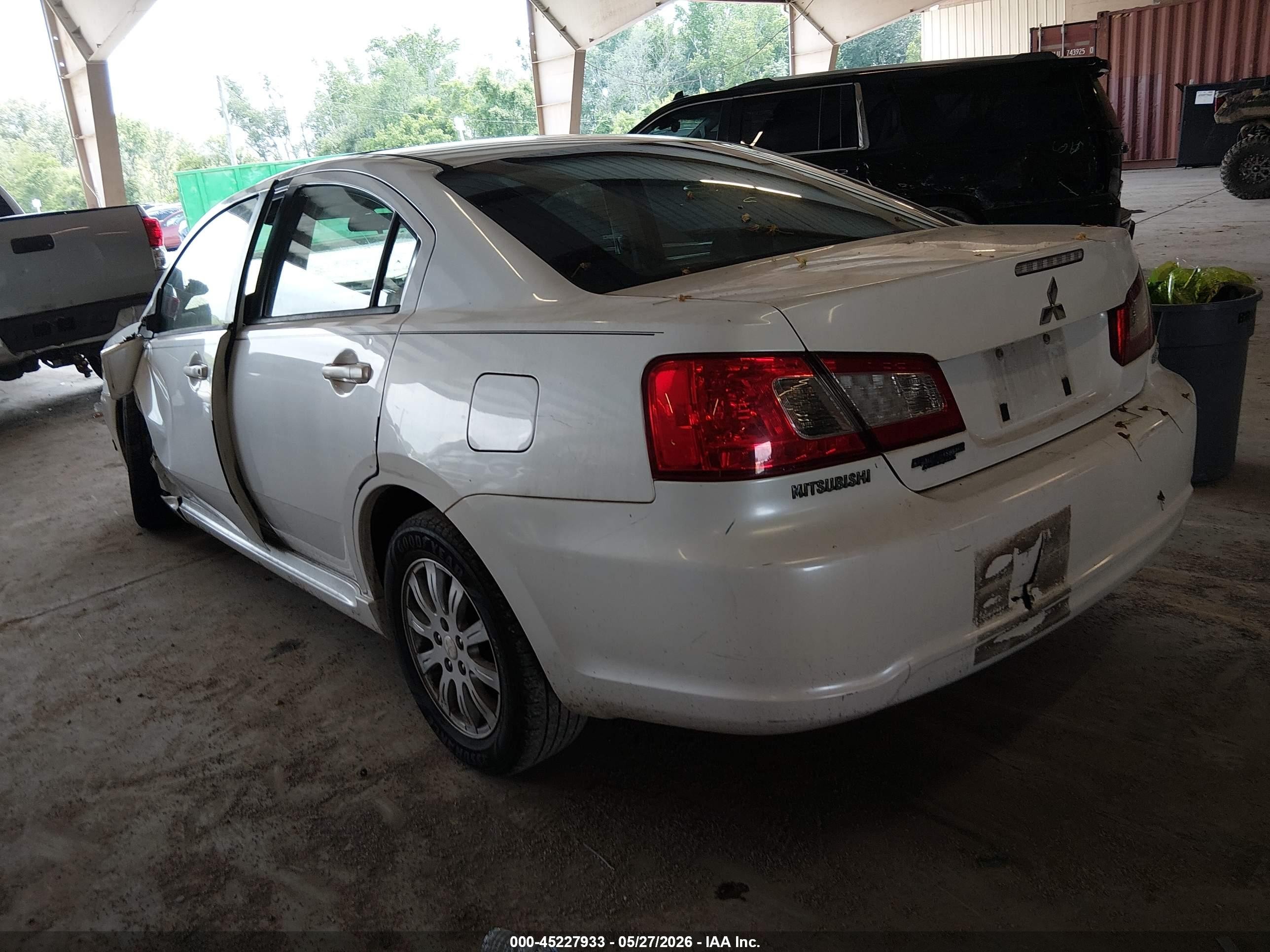 2010 Mitsubishi Galant Fe White vin: 4A32B2FF6AE004355