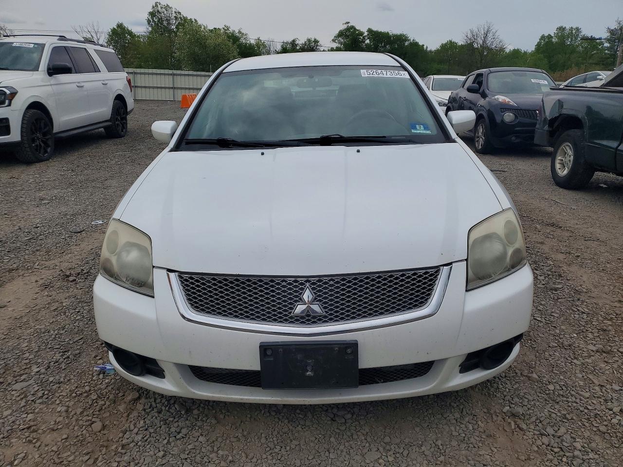 2012 Mitsubishi Galant Fe White vin: 4A32B2FF6CE011566