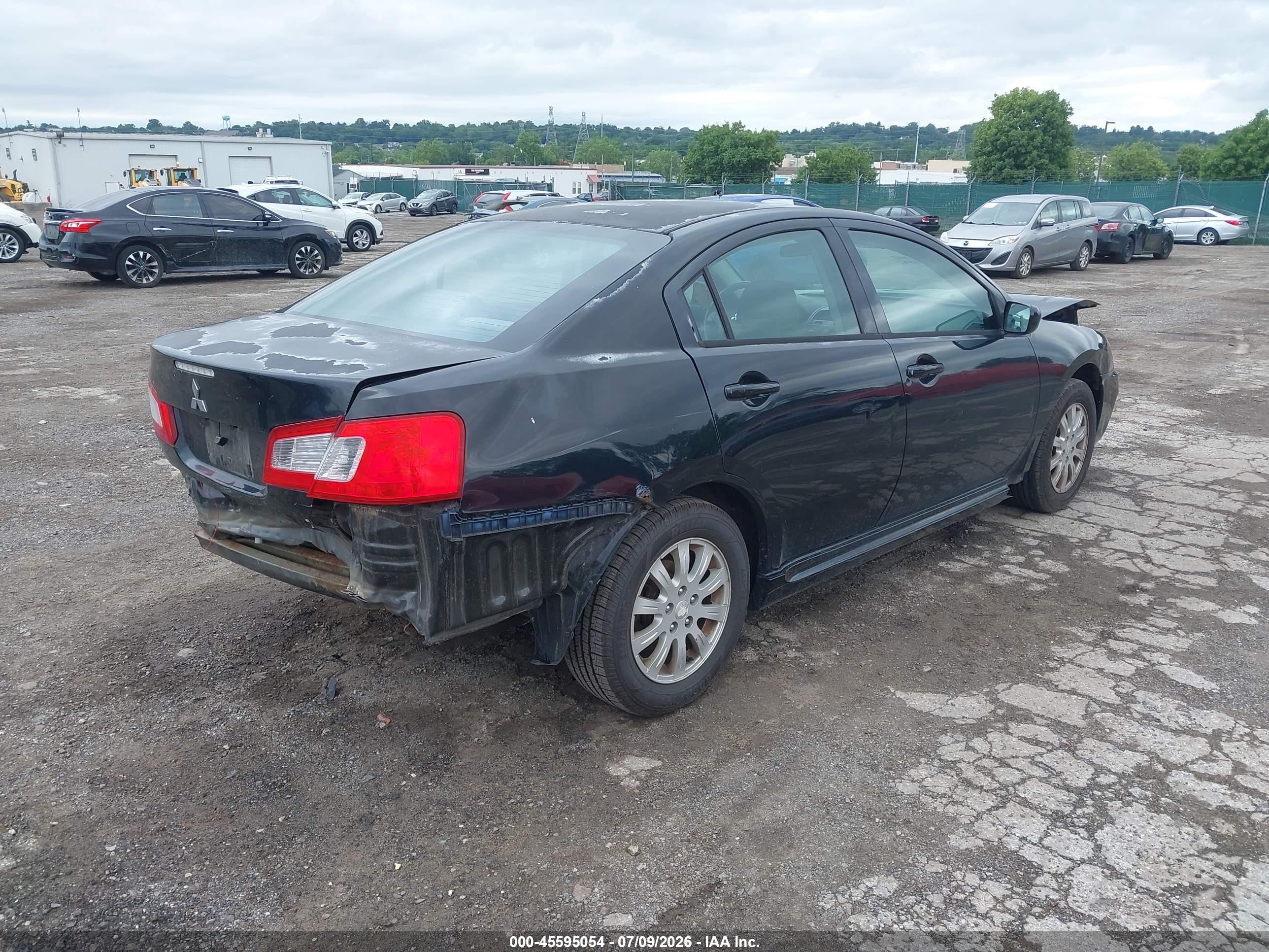 2010 Mitsubishi Galant Fe Black vin: 4A32B2FF7AE002887
