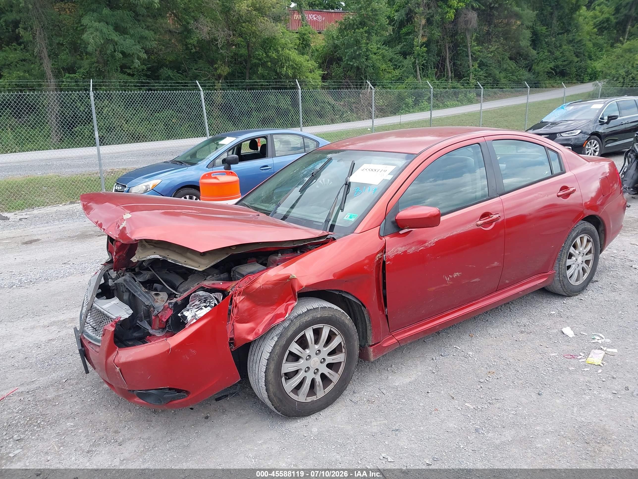 2010 Mitsubishi Galant Fe Orange vin: 4A32B2FF7AE010911
