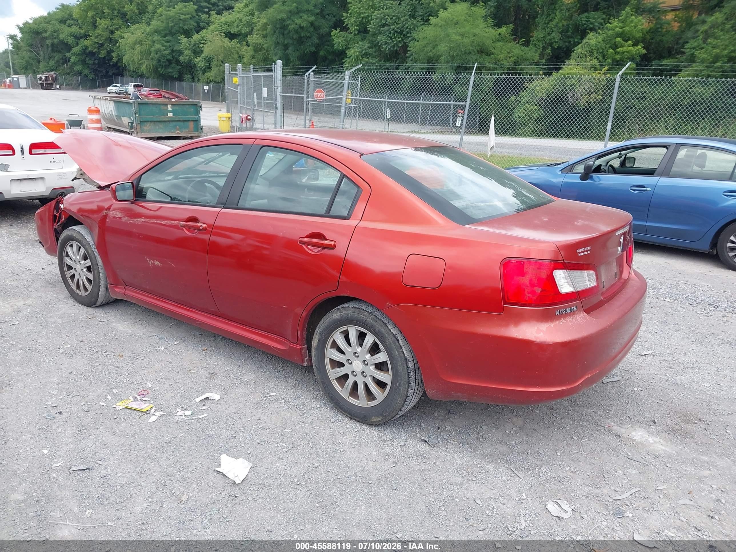 2010 Mitsubishi Galant Fe Orange vin: 4A32B2FF7AE010911