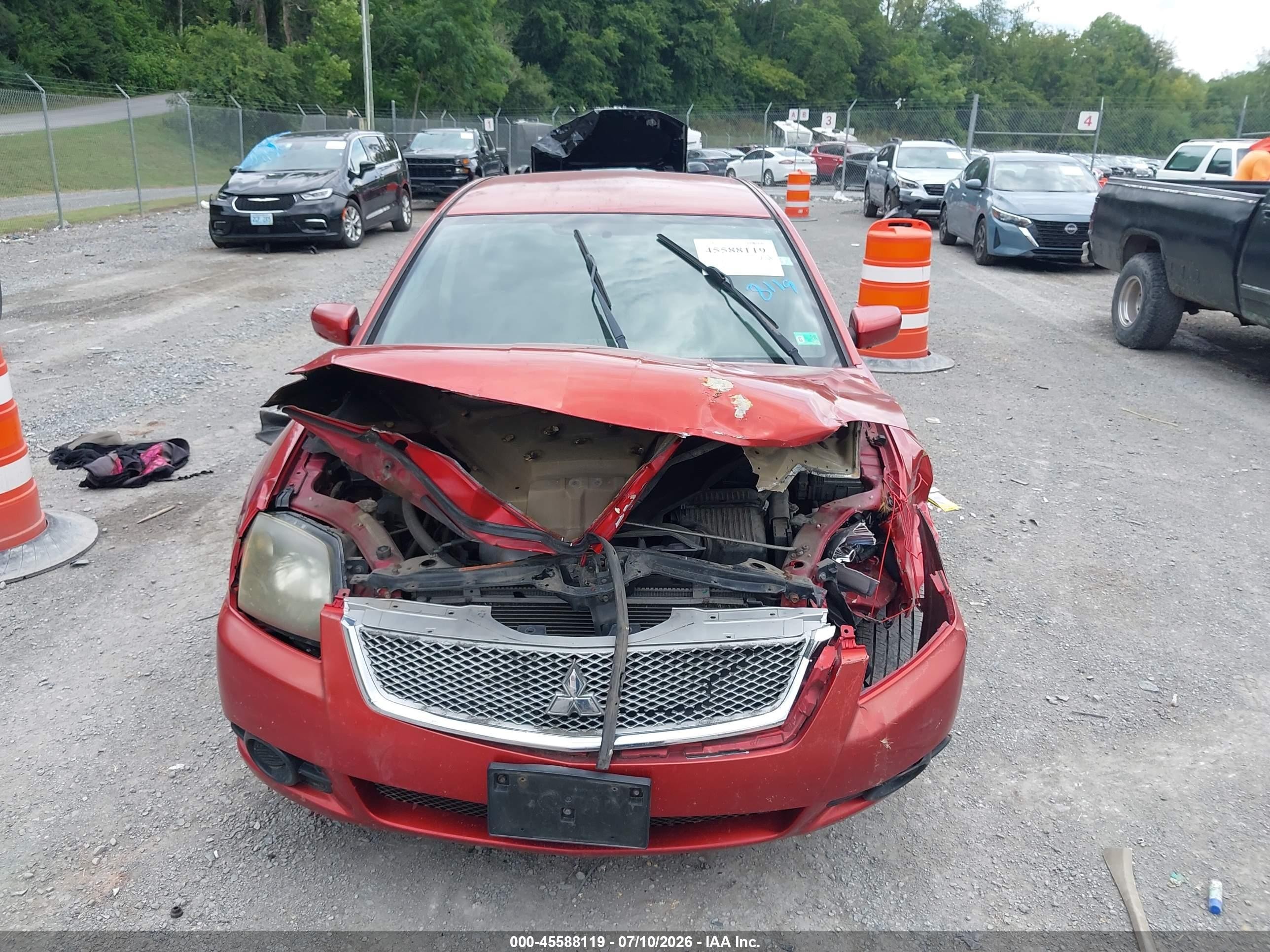 2010 Mitsubishi Galant Fe Orange vin: 4A32B2FF7AE010911