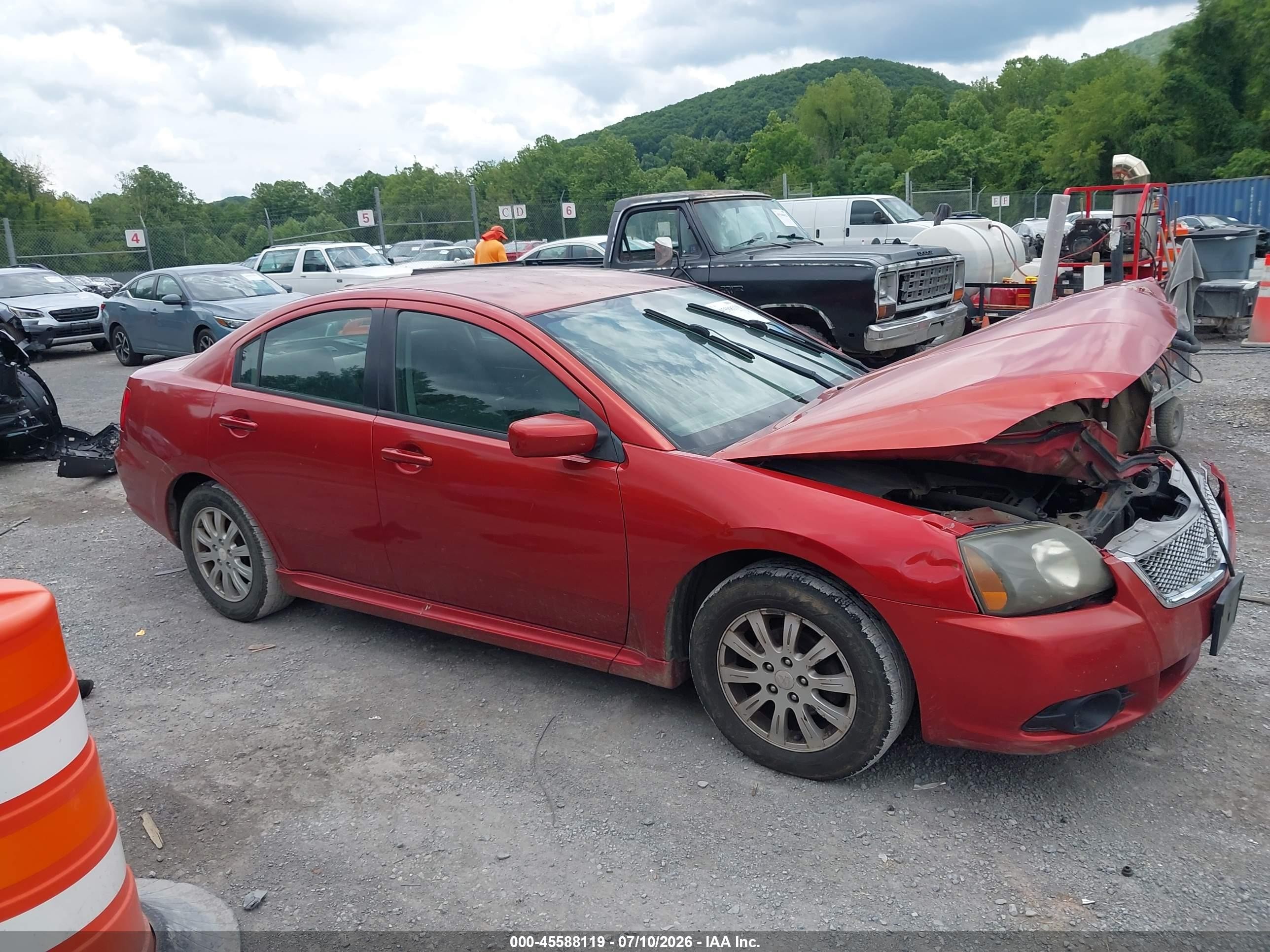 2010 Mitsubishi Galant Fe Orange vin: 4A32B2FF7AE010911