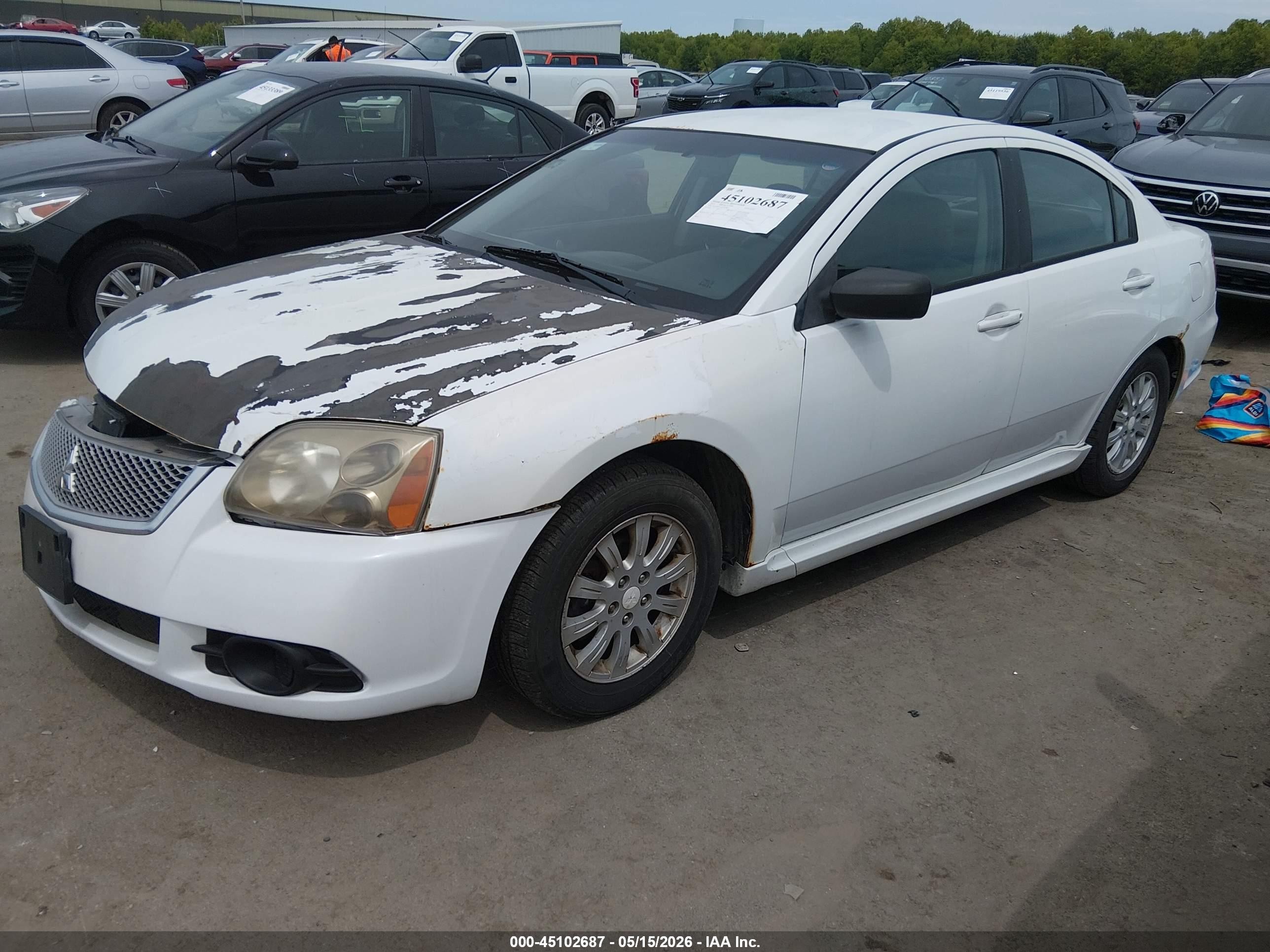 2010 Mitsubishi Galant Fe Белый vin: 4A32B2FF7AE015817