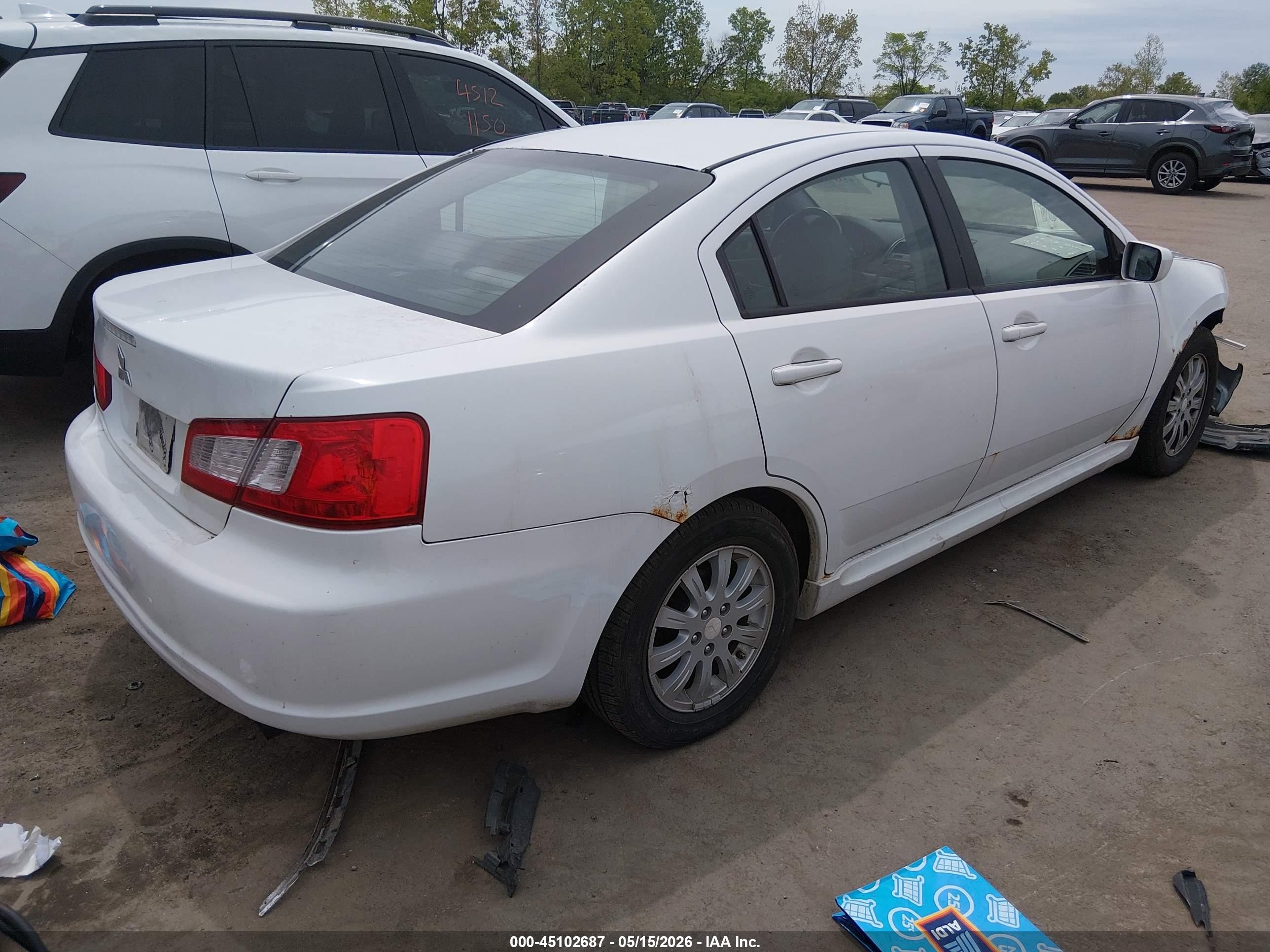 2010 Mitsubishi Galant Fe Белый vin: 4A32B2FF7AE015817