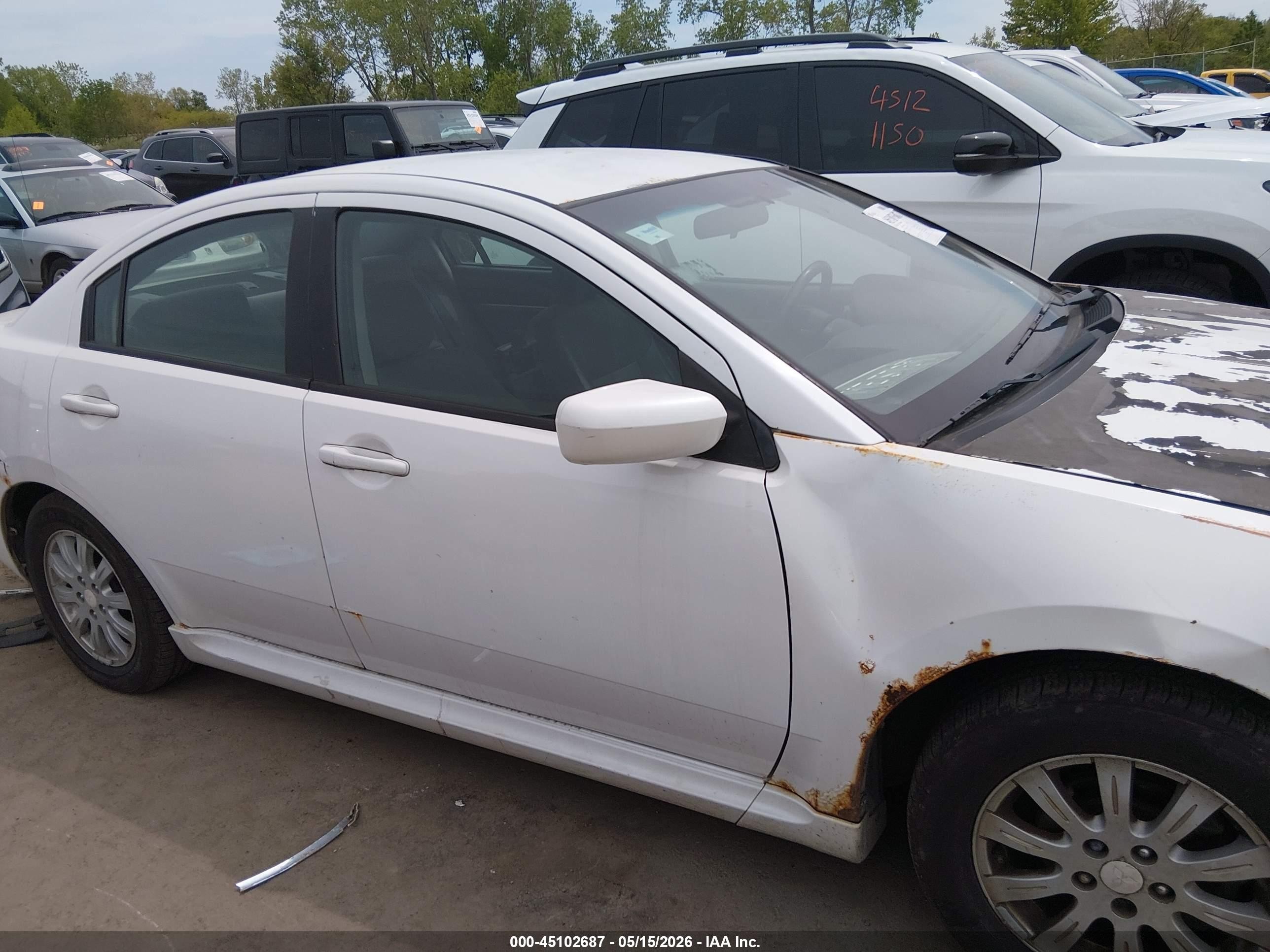 2010 Mitsubishi Galant Fe Белый vin: 4A32B2FF7AE015817