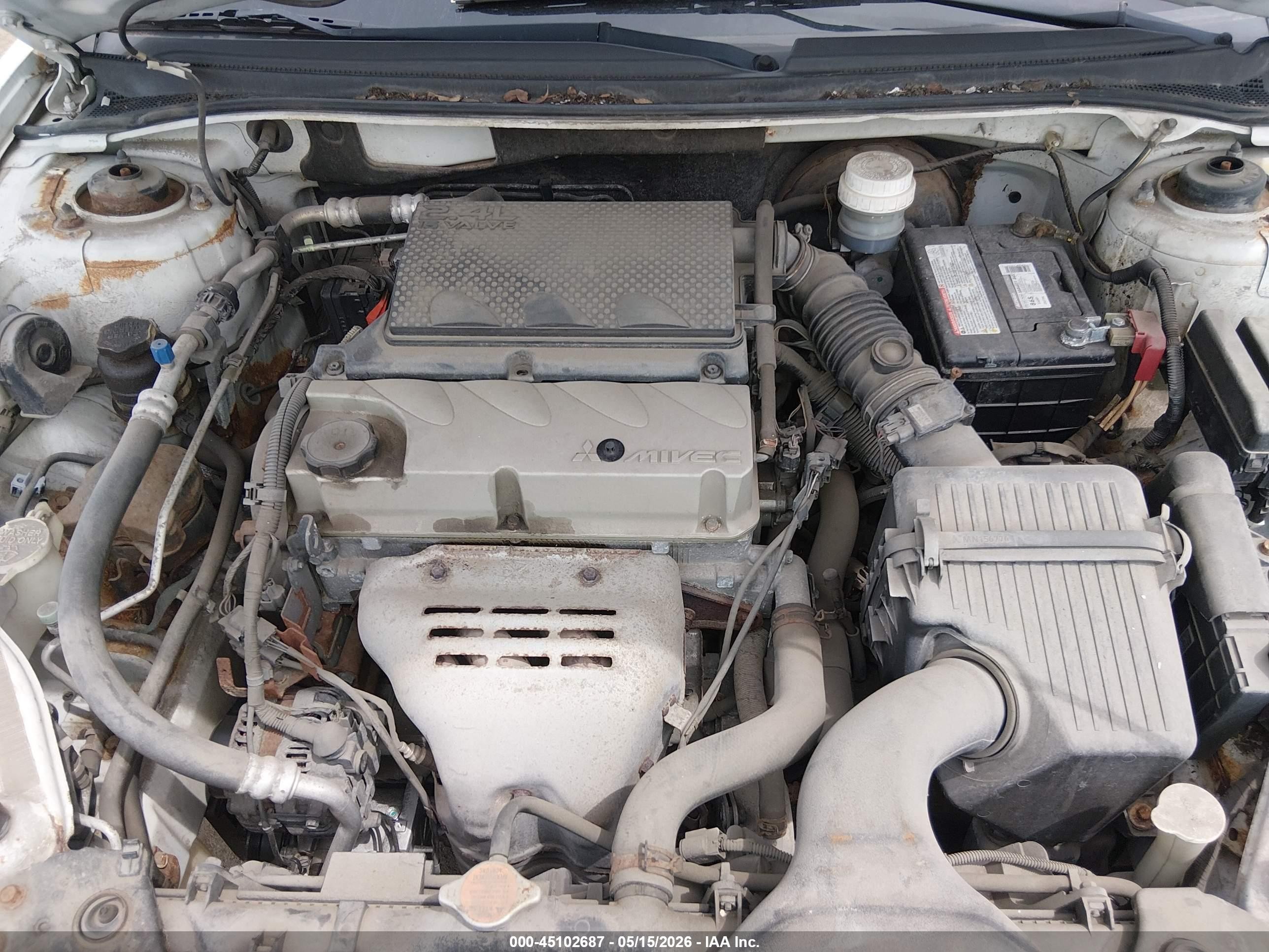 2010 Mitsubishi Galant Fe Белый vin: 4A32B2FF7AE015817