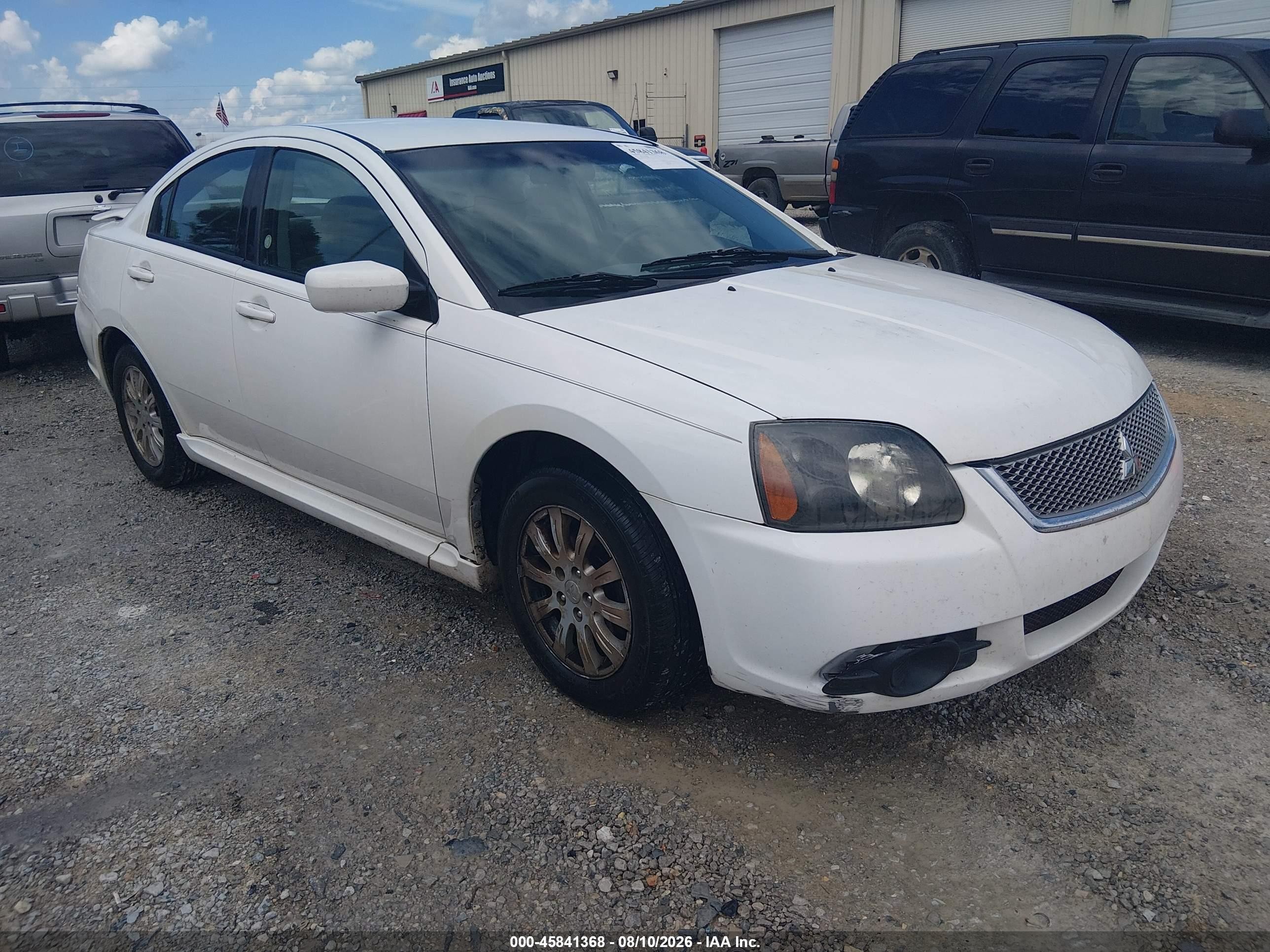 2010 Mitsubishi Galant Fe White vin: 4A32B2FF8AE007189