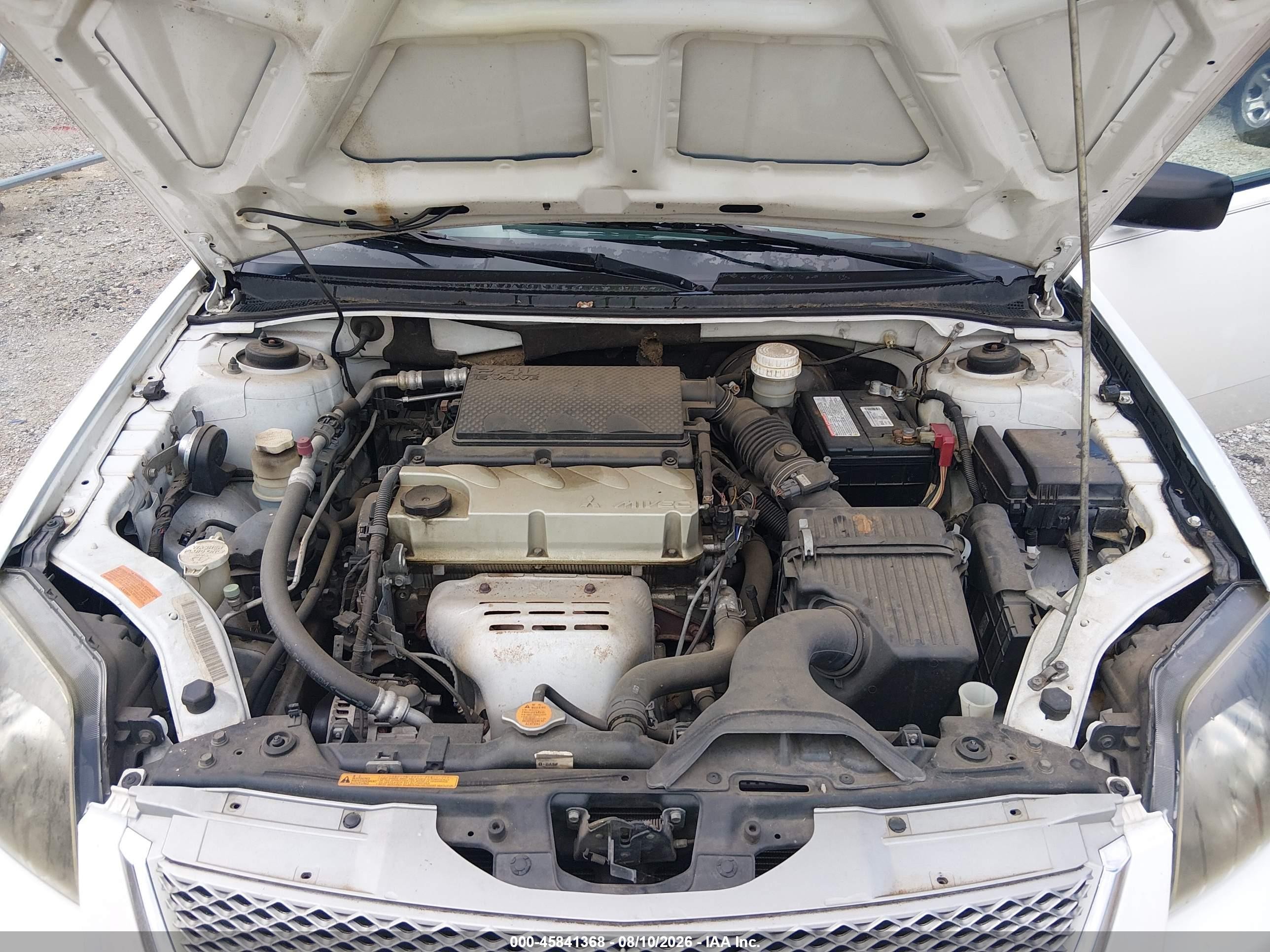 2010 Mitsubishi Galant Fe White vin: 4A32B2FF8AE007189