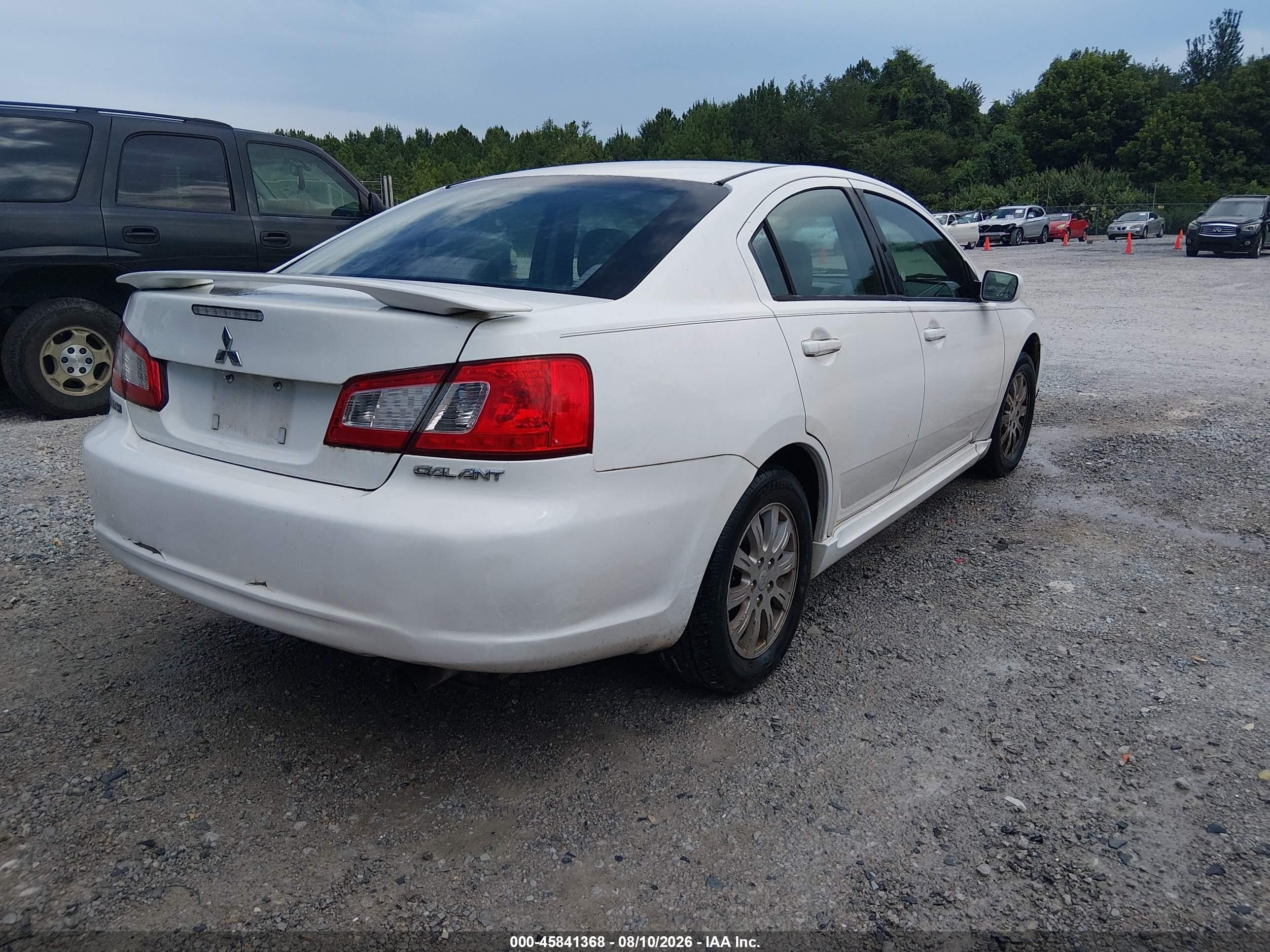 2010 Mitsubishi Galant Fe White vin: 4A32B2FF8AE007189
