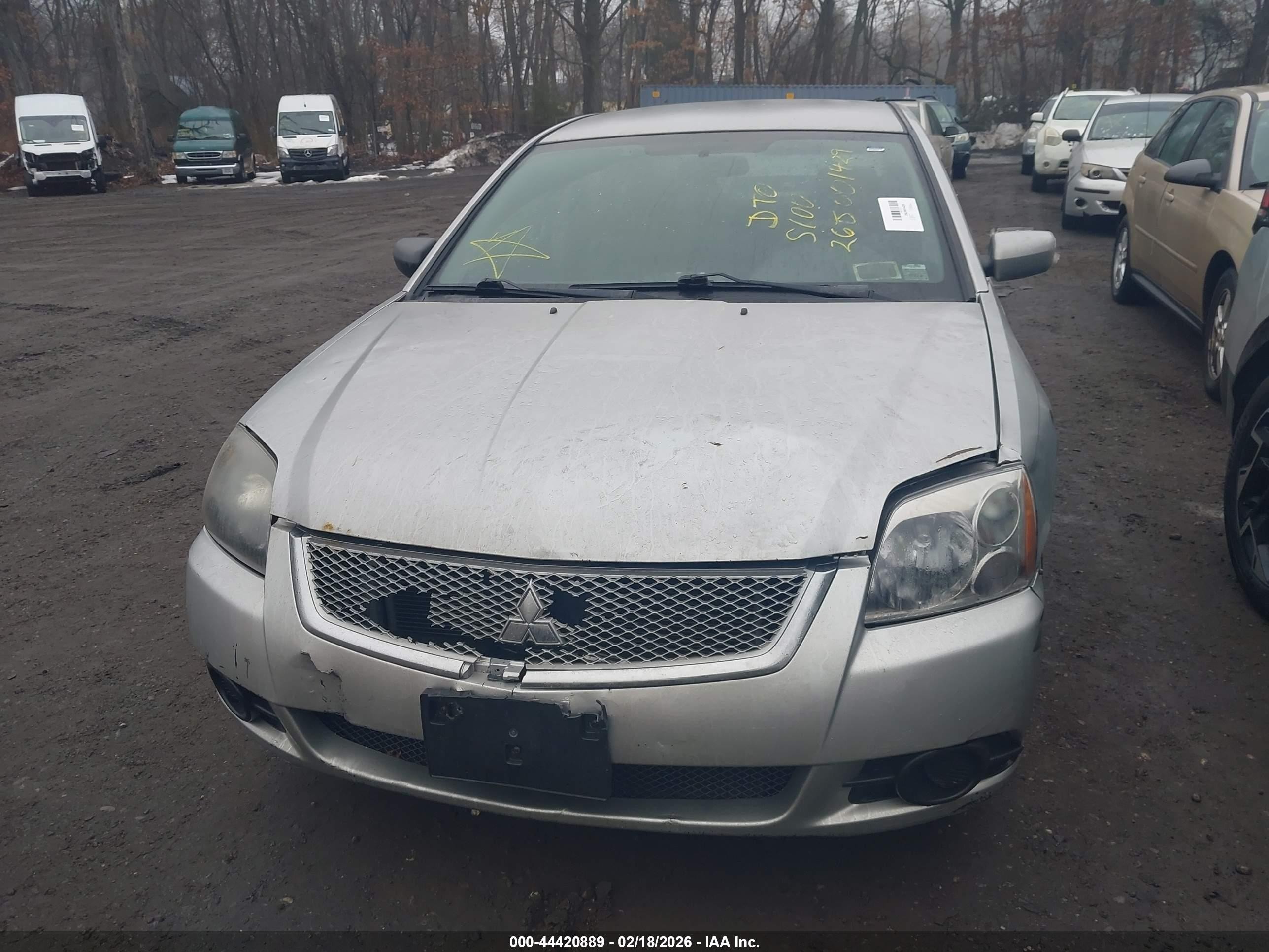2011 Mitsubishi Galant Fe Gray vin: 4A32B2FF8BE021854