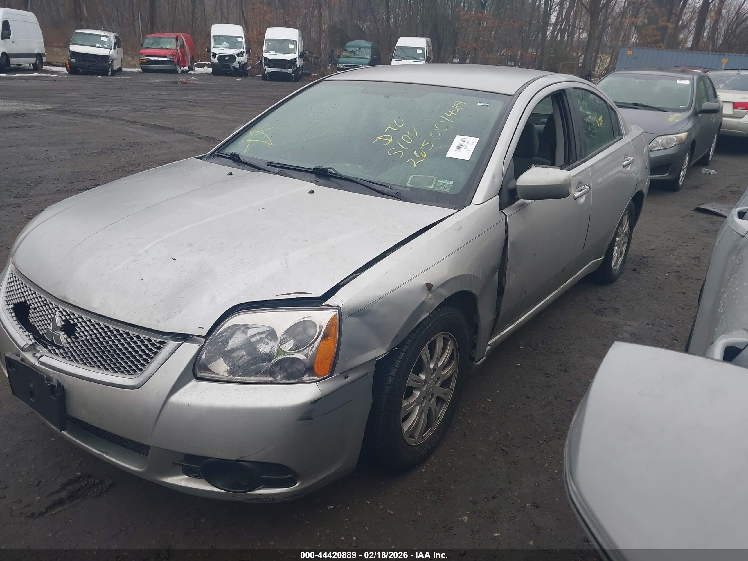 2011 Mitsubishi Galant Fe Gray vin: 4A32B2FF8BE021854