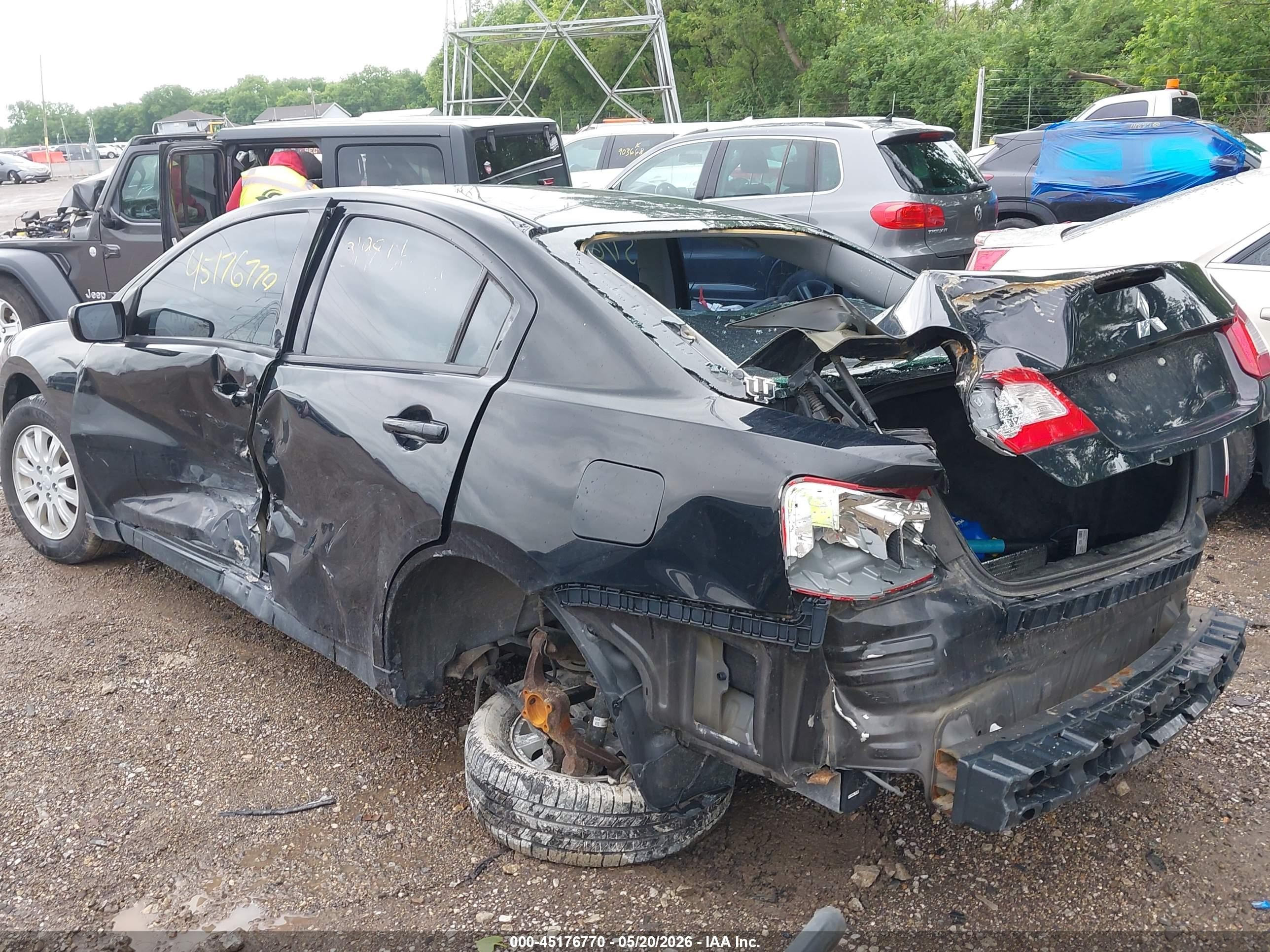 2011 Mitsubishi Galant Fe Черный vin: 4A32B2FF9BE019806