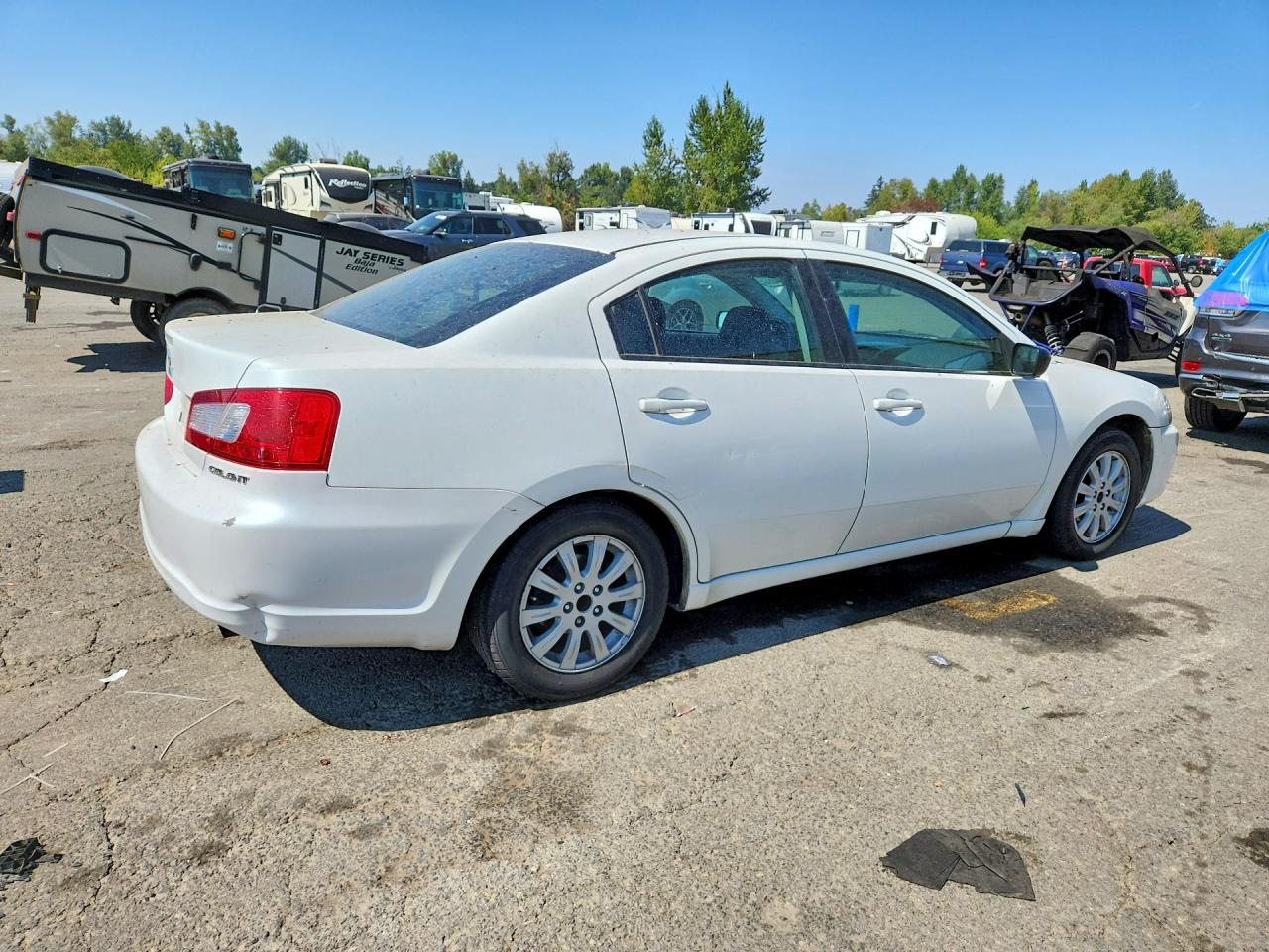 2012 Mitsubishi Galant Fe White vin: 4A32B2FFXCE010517