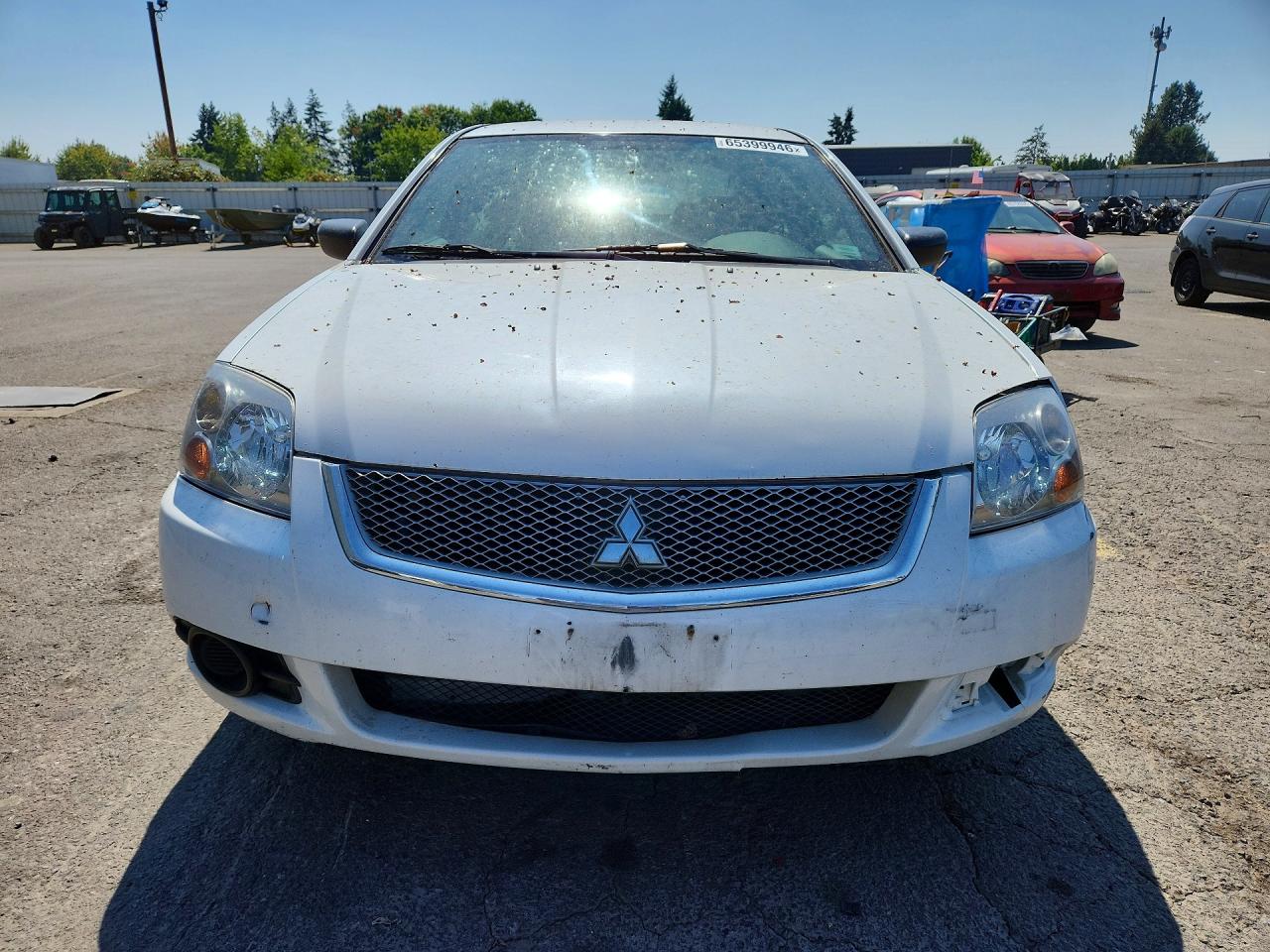 2012 Mitsubishi Galant Fe White vin: 4A32B2FFXCE010517