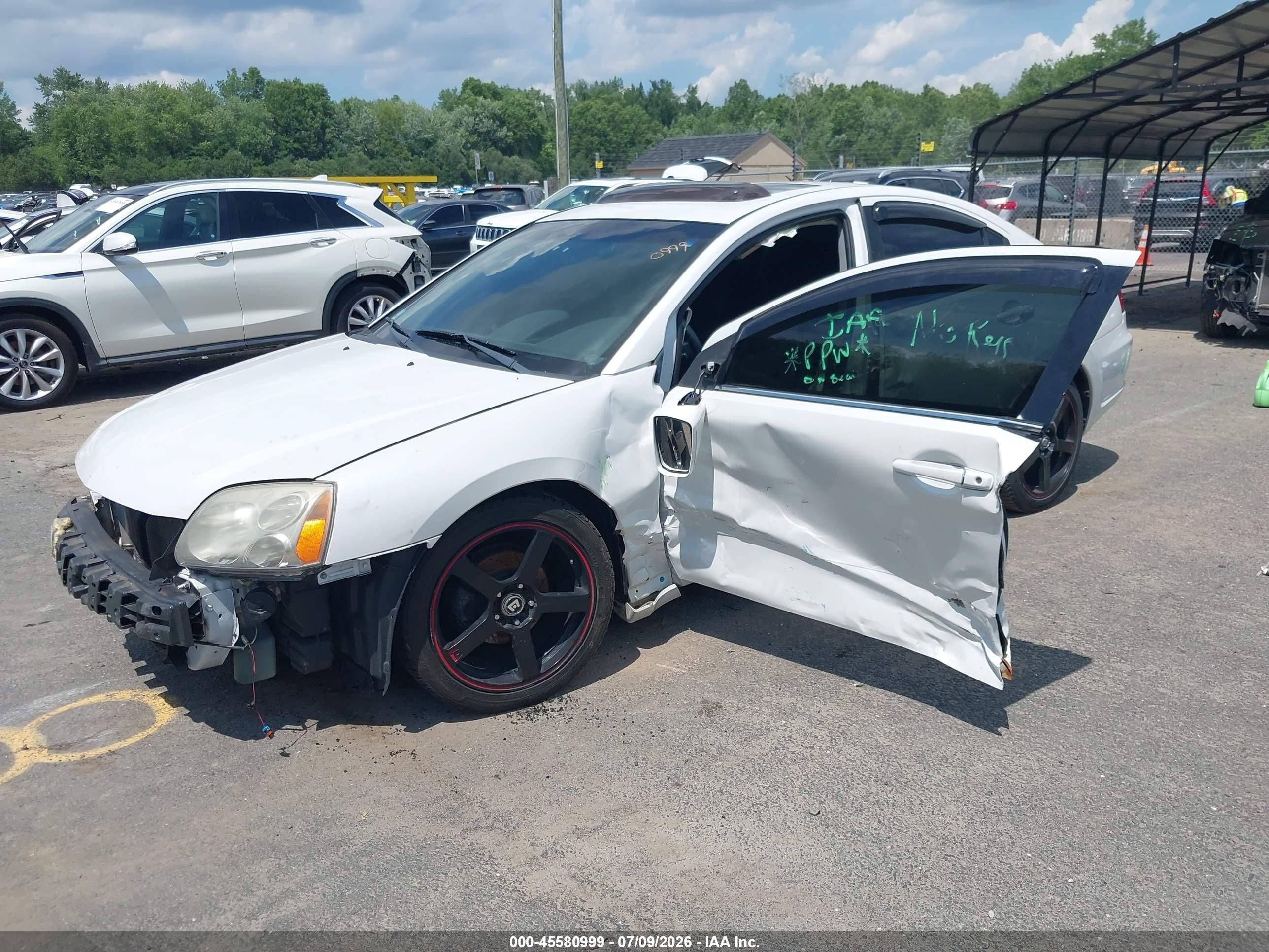 2012 Mitsubishi Galant Es/se White vin: 4A32B3FF0CE021208