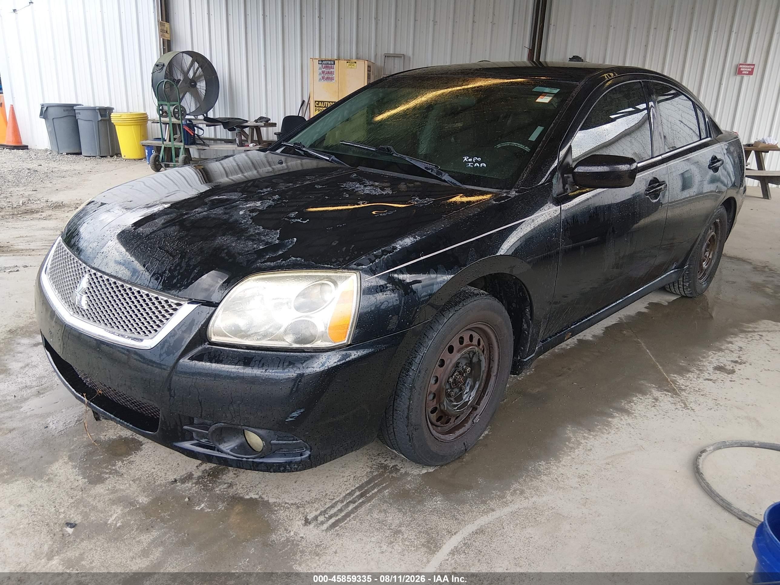 2012 Mitsubishi Galant Es/se Black vin: 4A32B3FF1CE023811