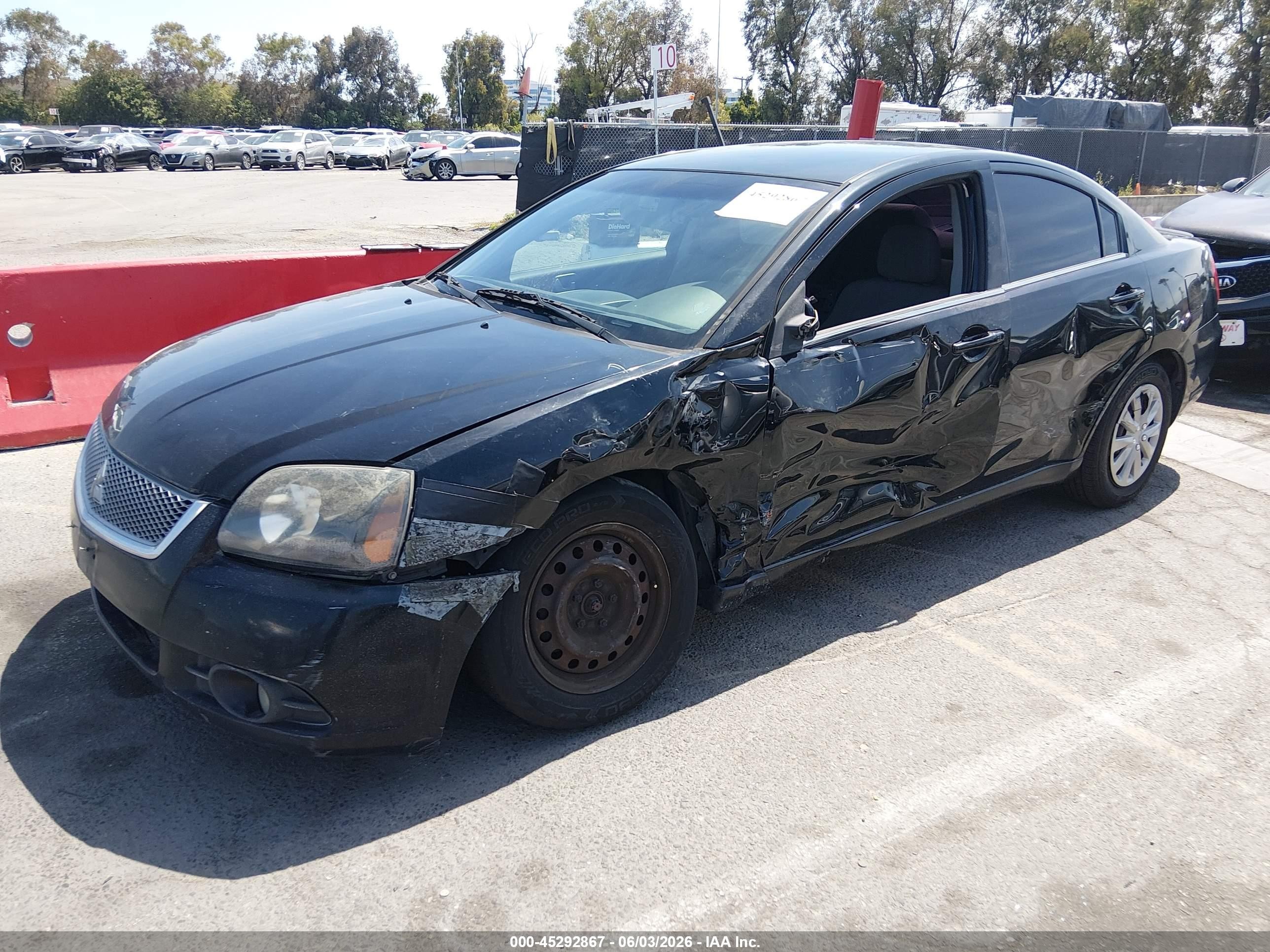 2011 Mitsubishi Galant Es/se Black vin: 4A32B3FF2BE007390