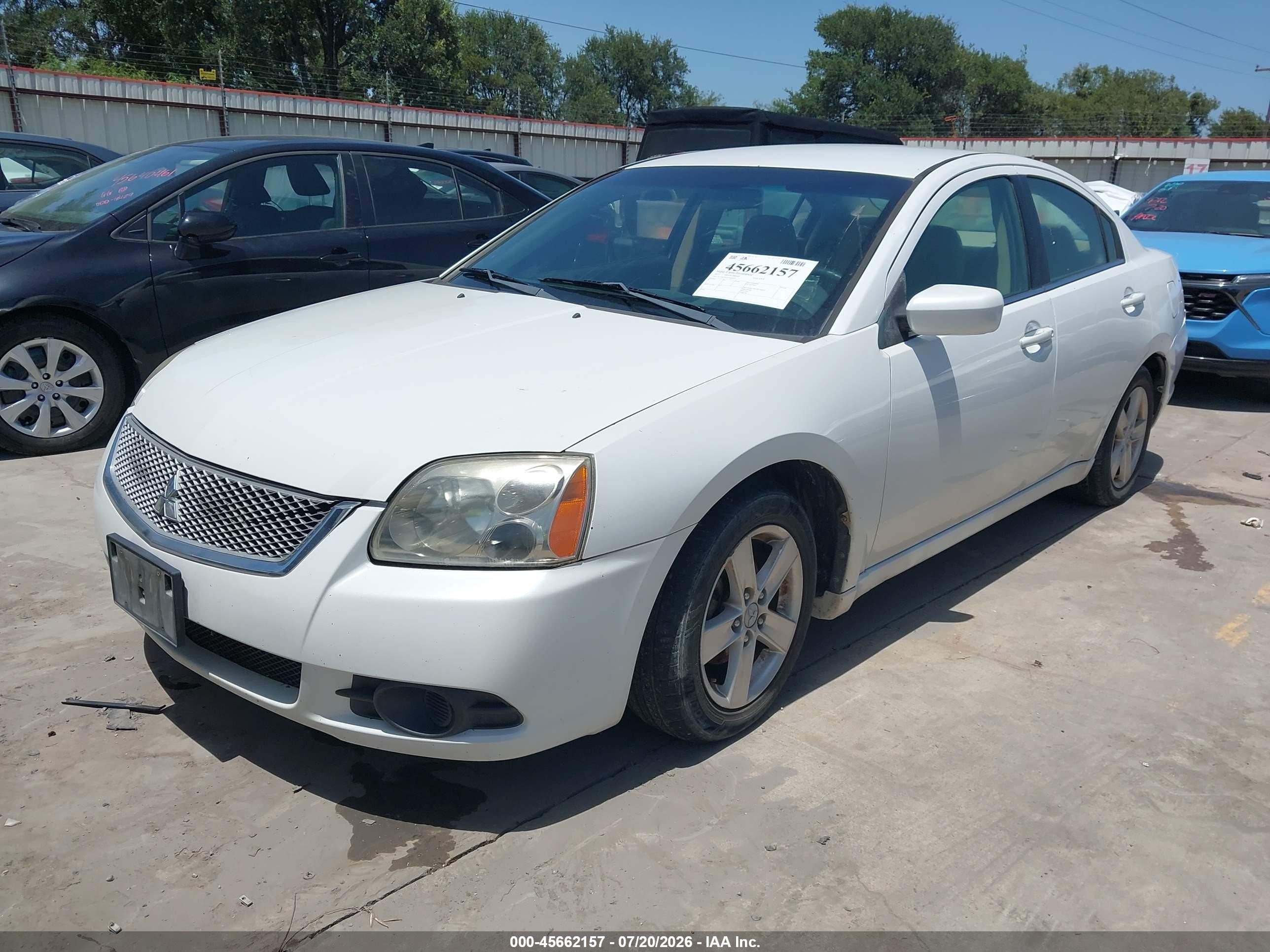 2012 Mitsubishi Galant Es/se White vin: 4A32B3FF2CE009478