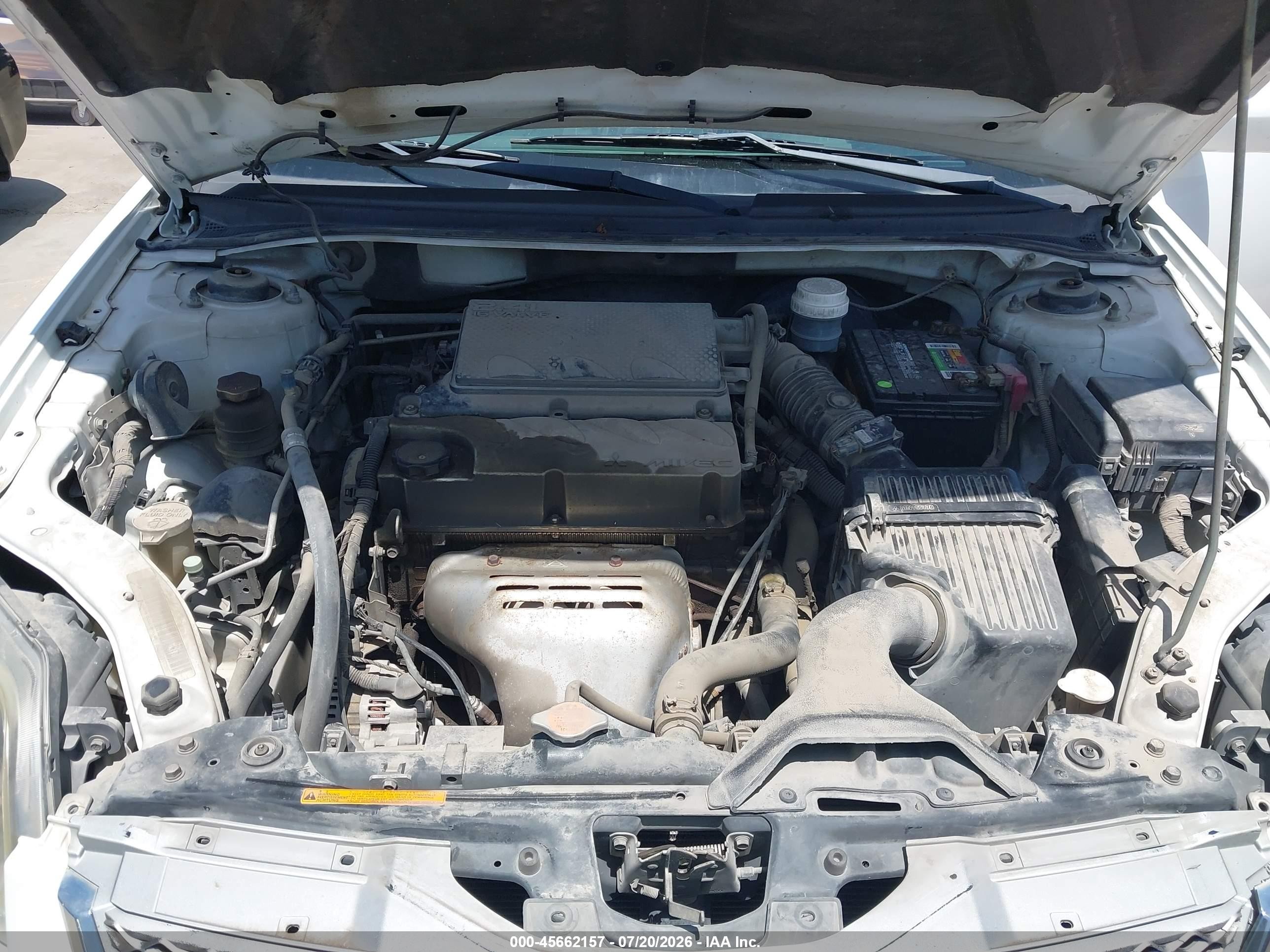 2012 Mitsubishi Galant Es/se White vin: 4A32B3FF2CE009478
