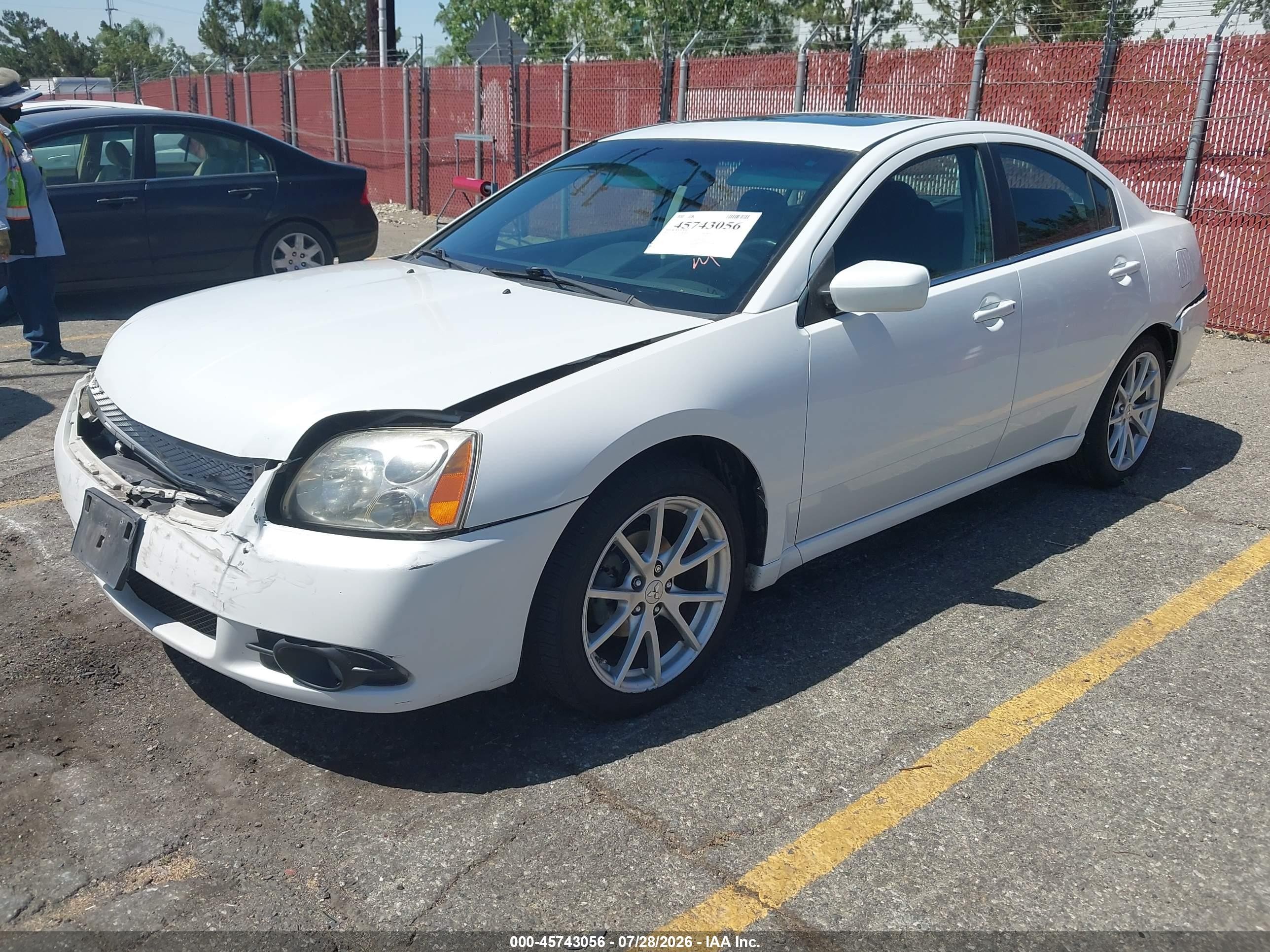 2012 Mitsubishi Galant Es/se White vin: 4A32B3FF2CE012042