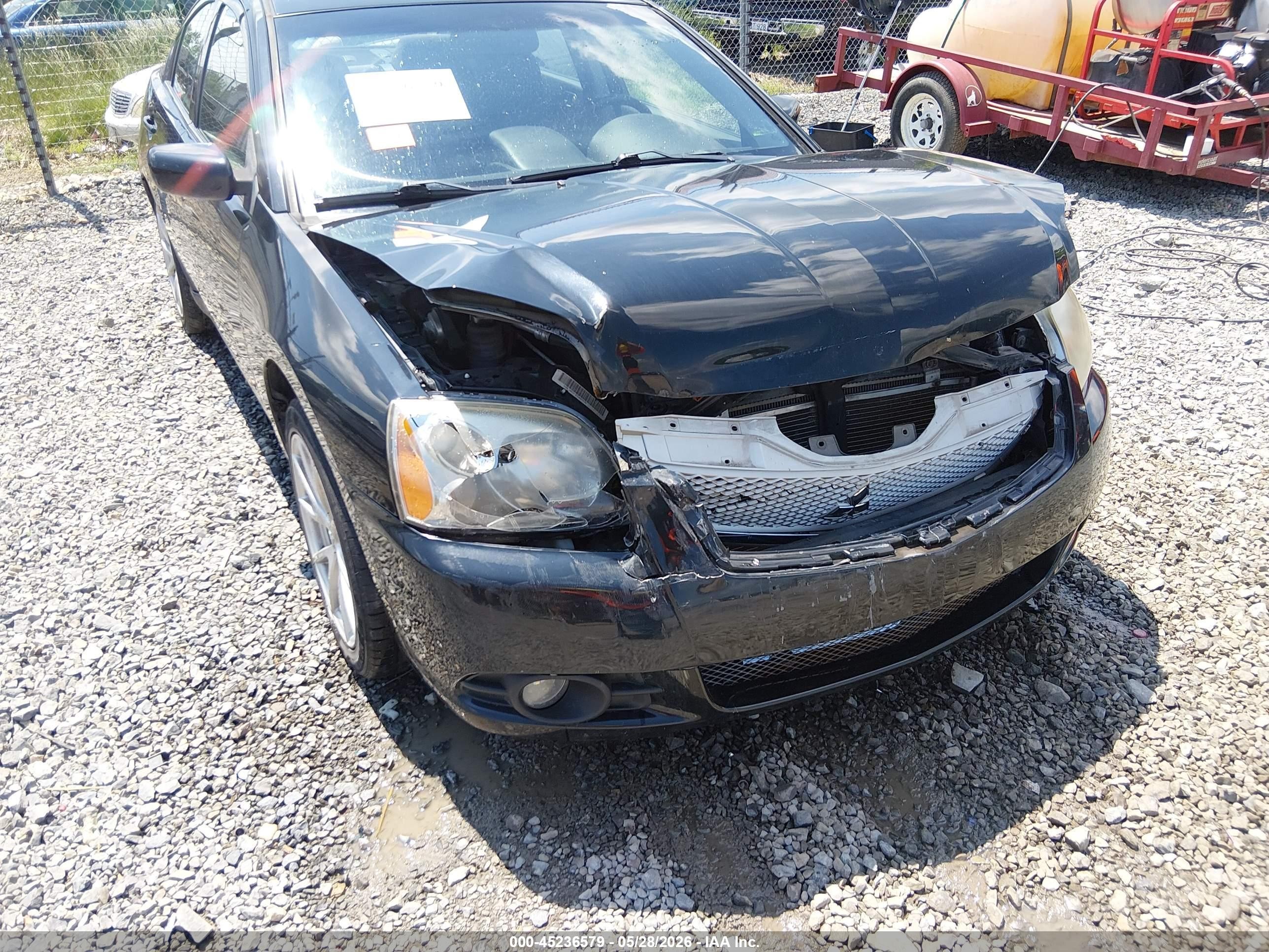 2012 Mitsubishi Galant Es/se Black vin: 4A32B3FF5CE009619