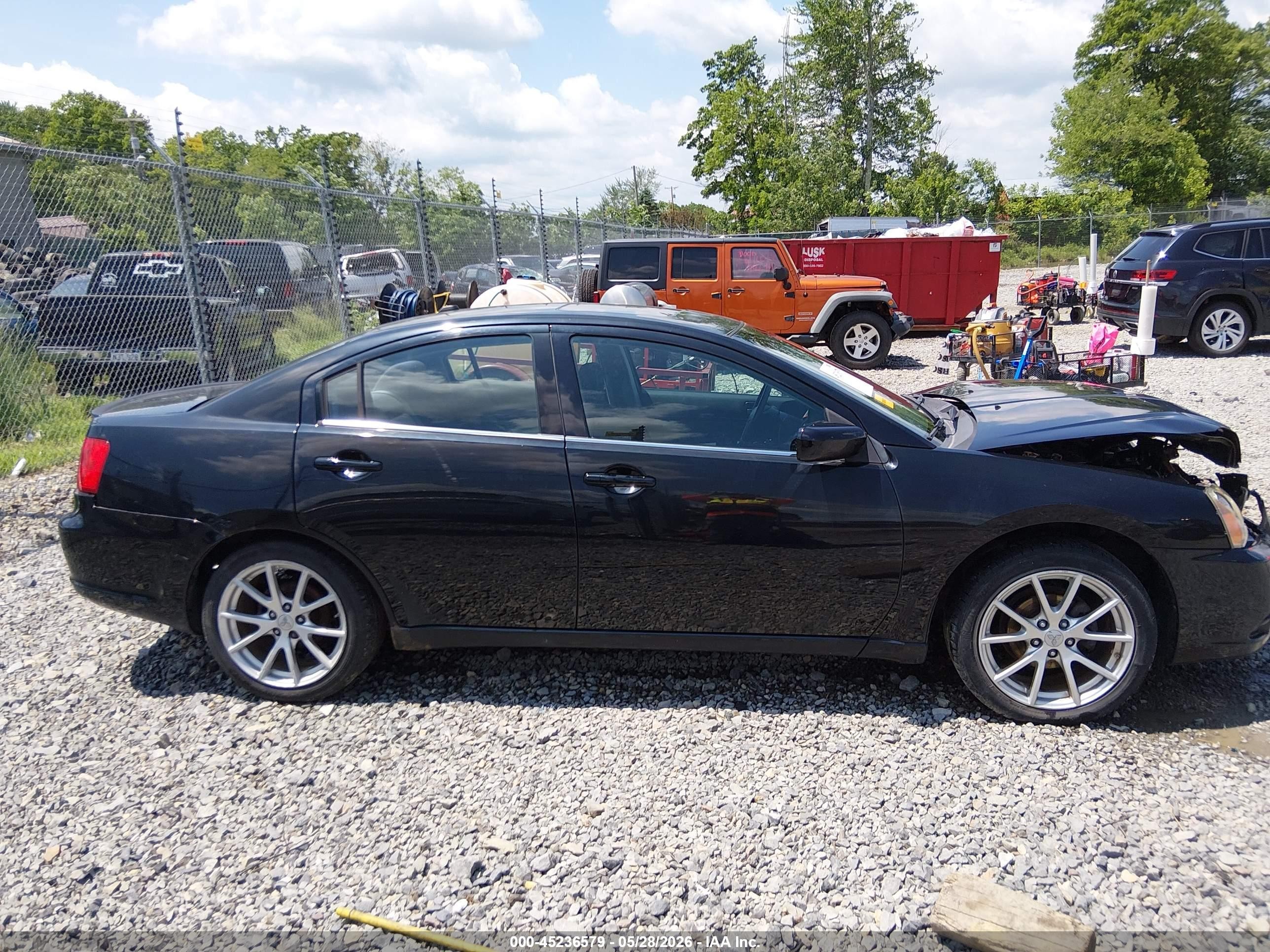 2012 Mitsubishi Galant Es/se Black vin: 4A32B3FF5CE009619