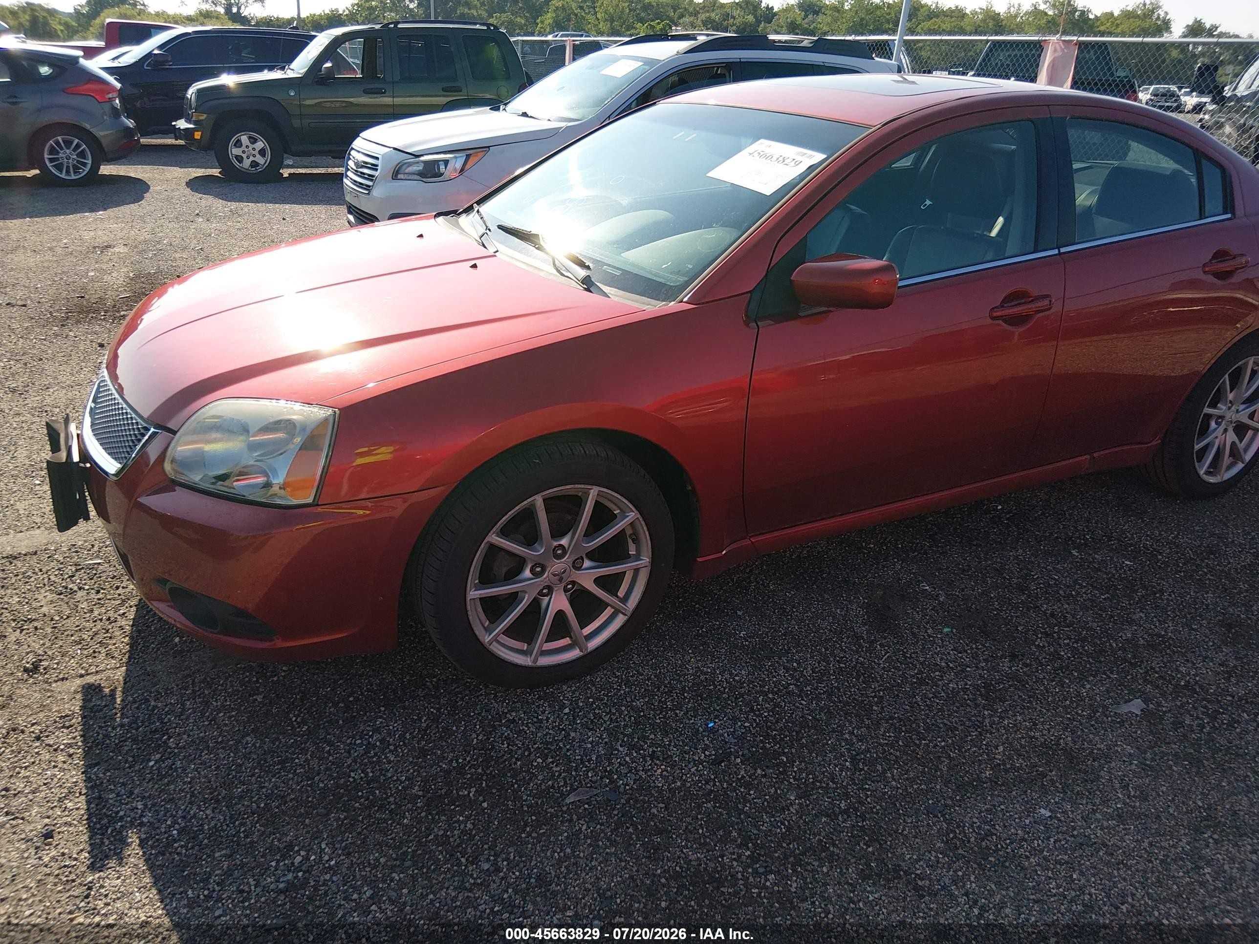 2012 Mitsubishi Galant Es/se Красный vin: 4A32B3FF6CE009838
