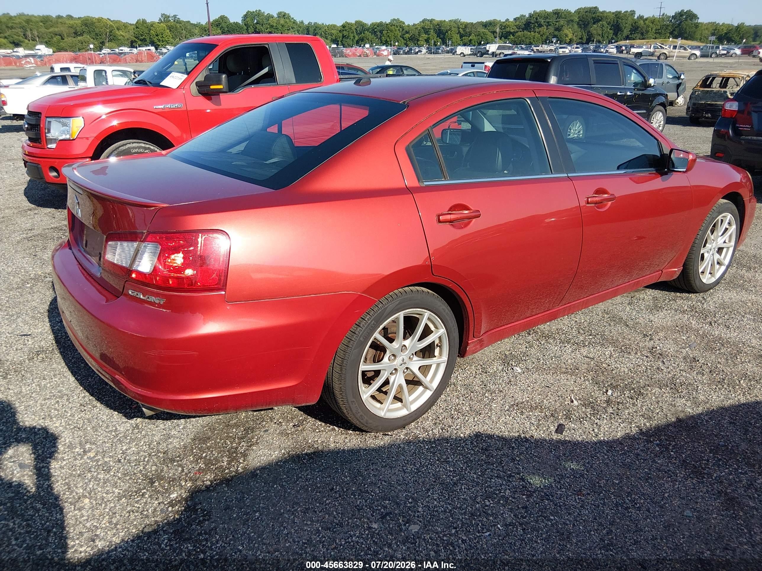 2012 Mitsubishi Galant Es/se Красный vin: 4A32B3FF6CE009838