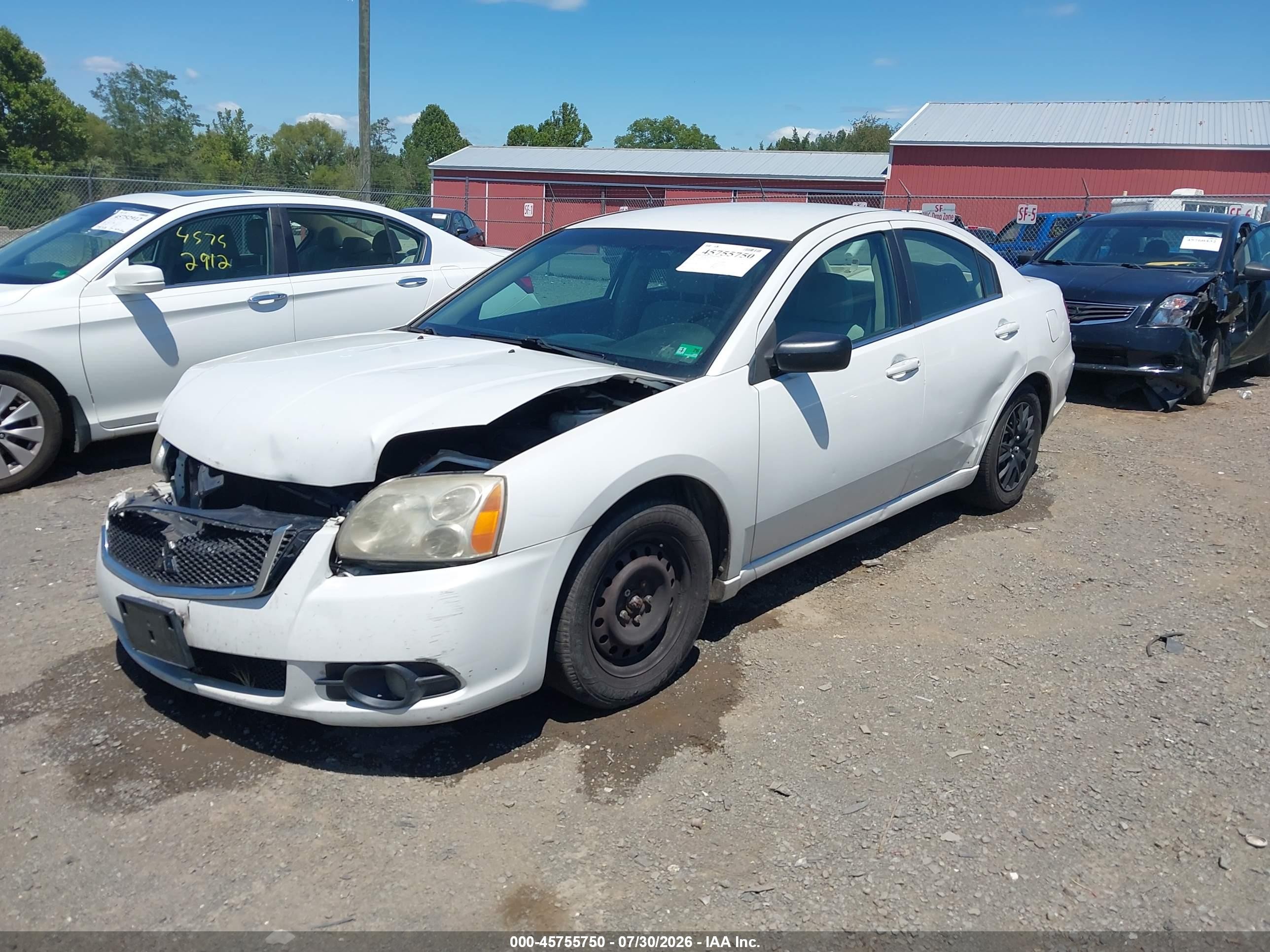 2012 Mitsubishi Galant Es/se White vin: 4A32B3FF6CE014294