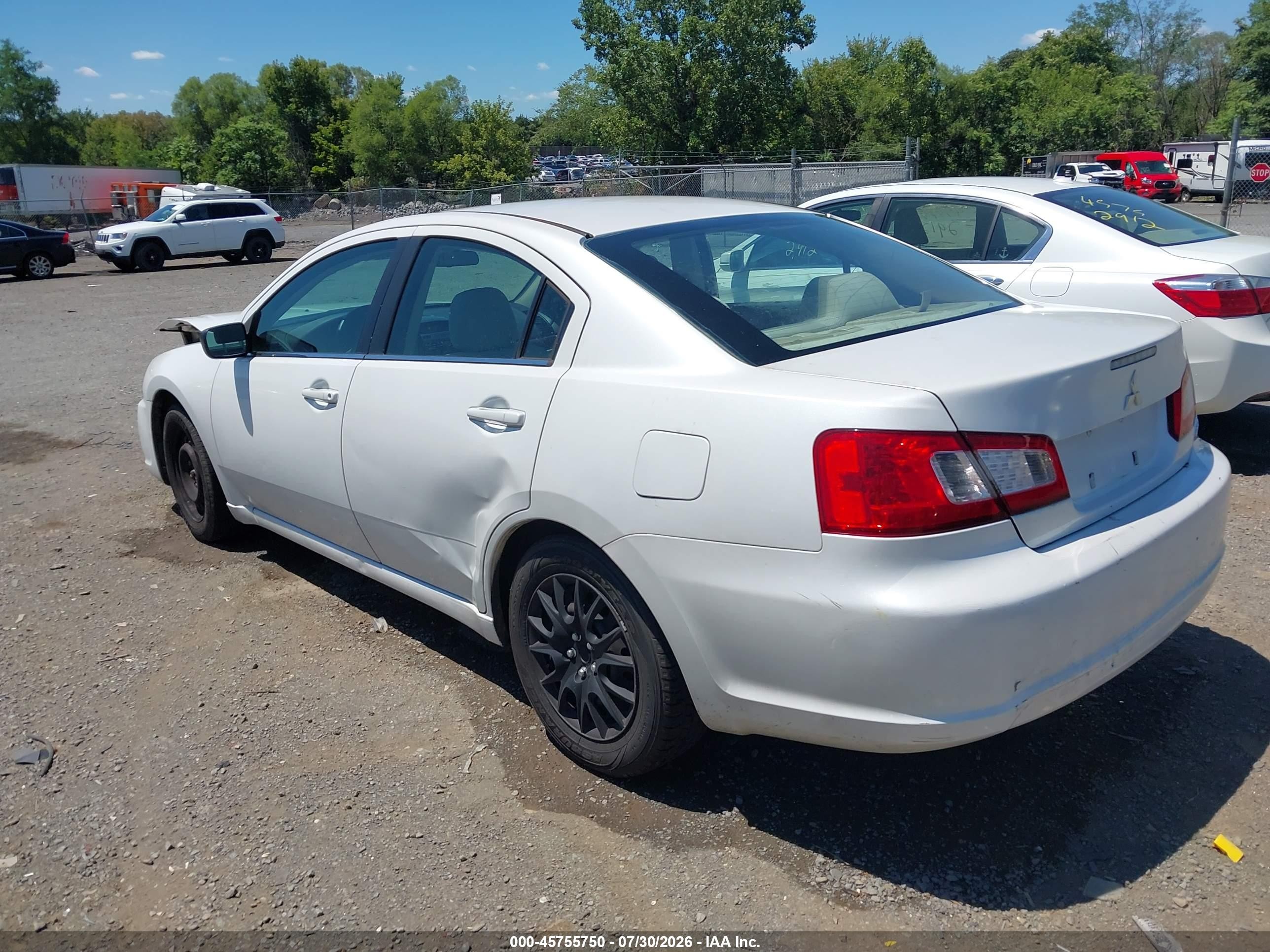 2012 Mitsubishi Galant Es/se White vin: 4A32B3FF6CE014294