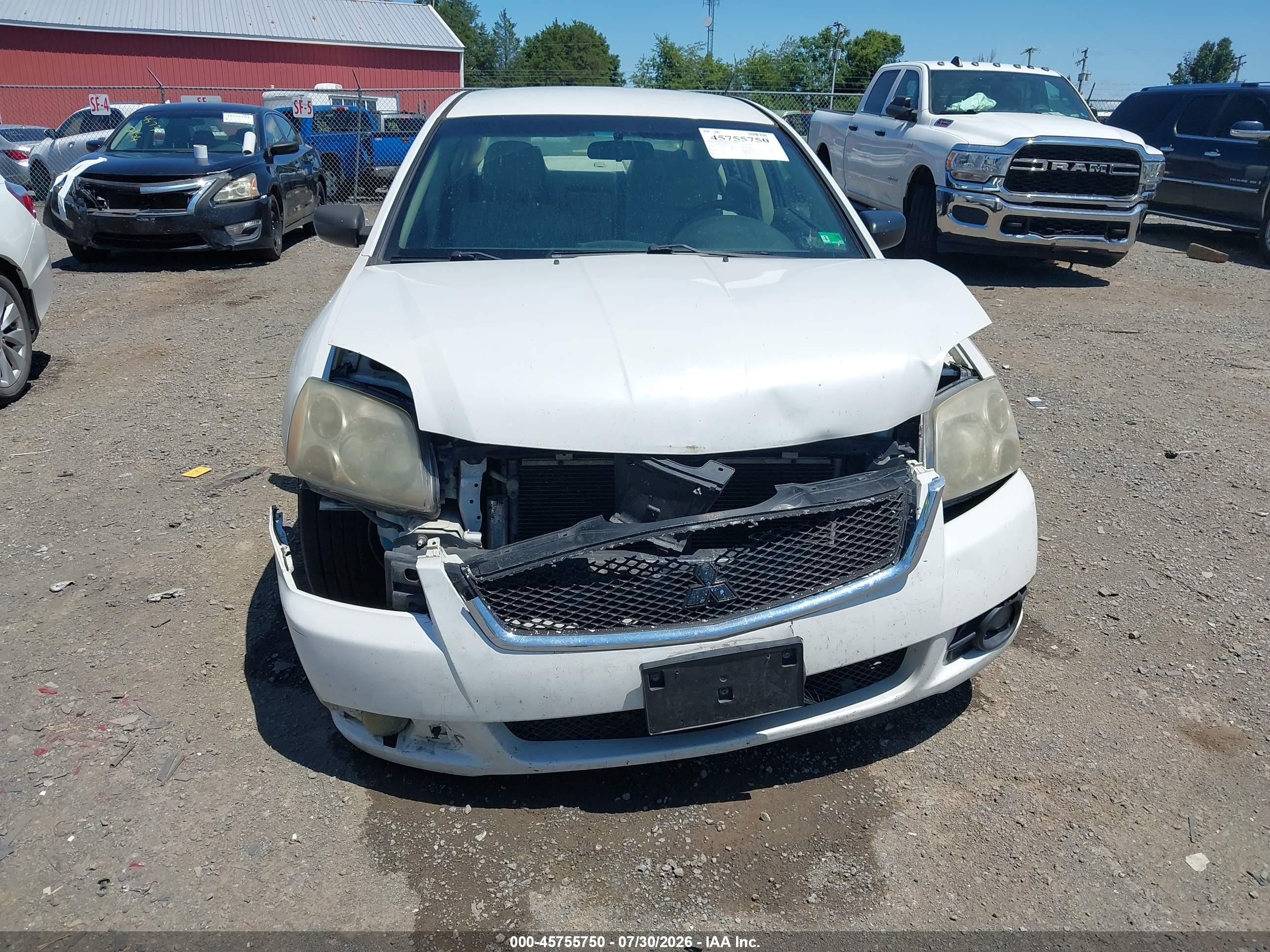 2012 Mitsubishi Galant Es/se White vin: 4A32B3FF6CE014294