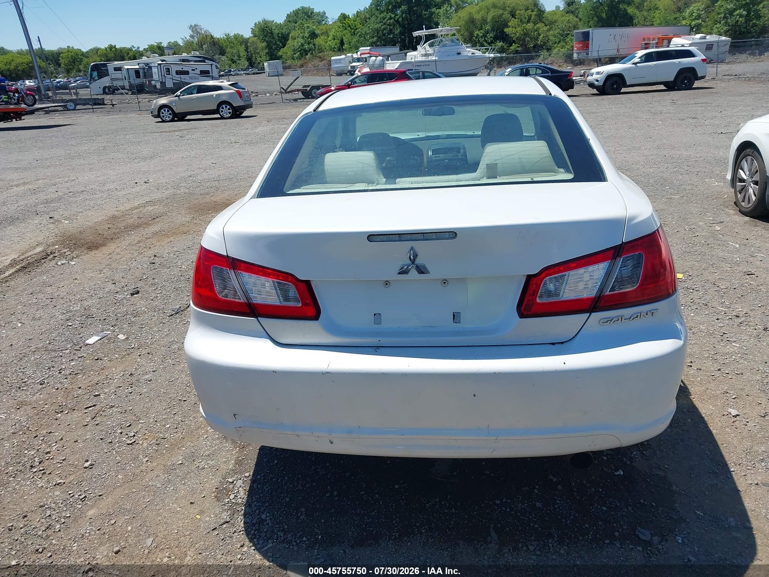 2012 Mitsubishi Galant Es/se White vin: 4A32B3FF6CE014294