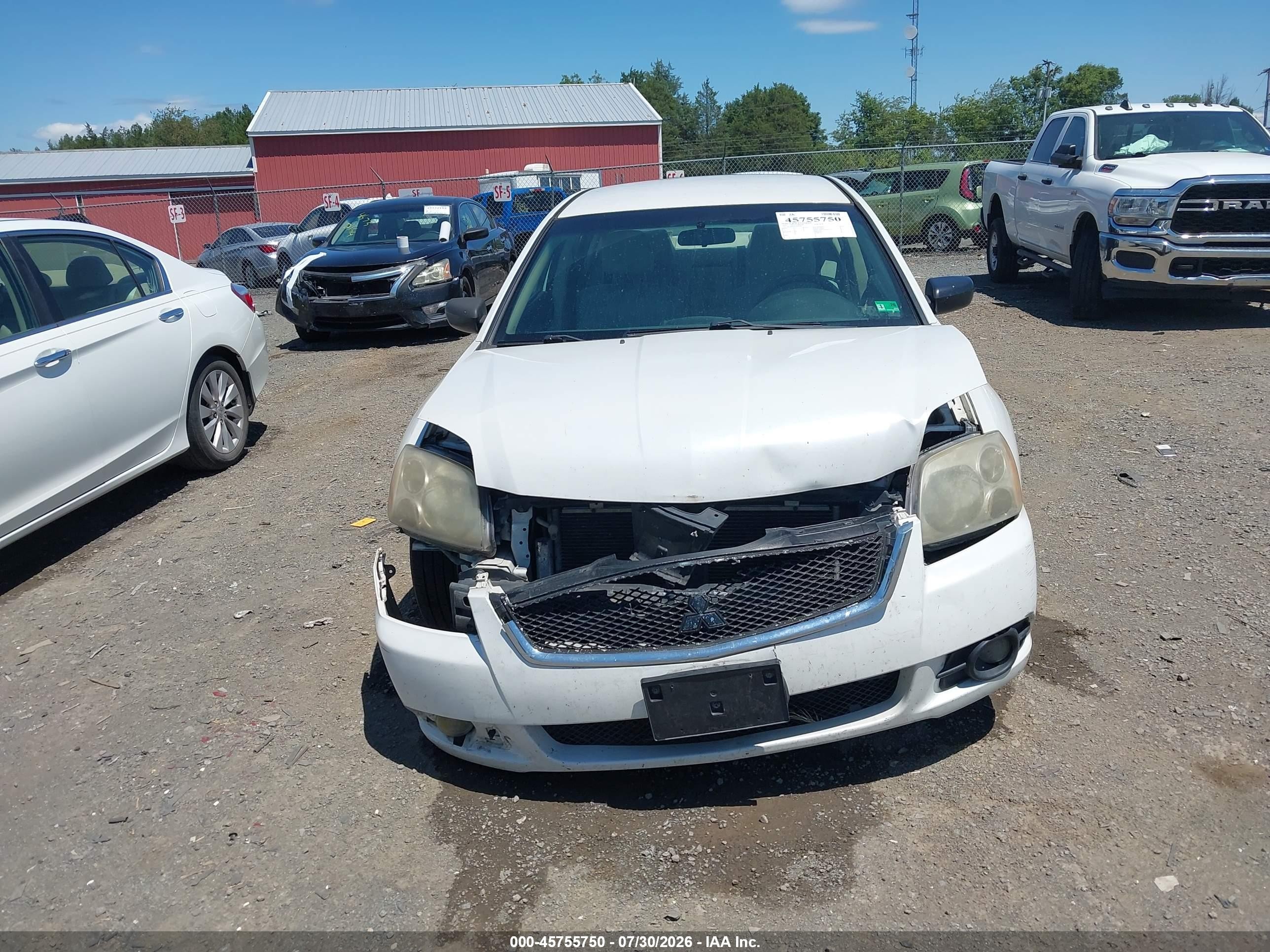 2012 Mitsubishi Galant Es/se White vin: 4A32B3FF6CE014294