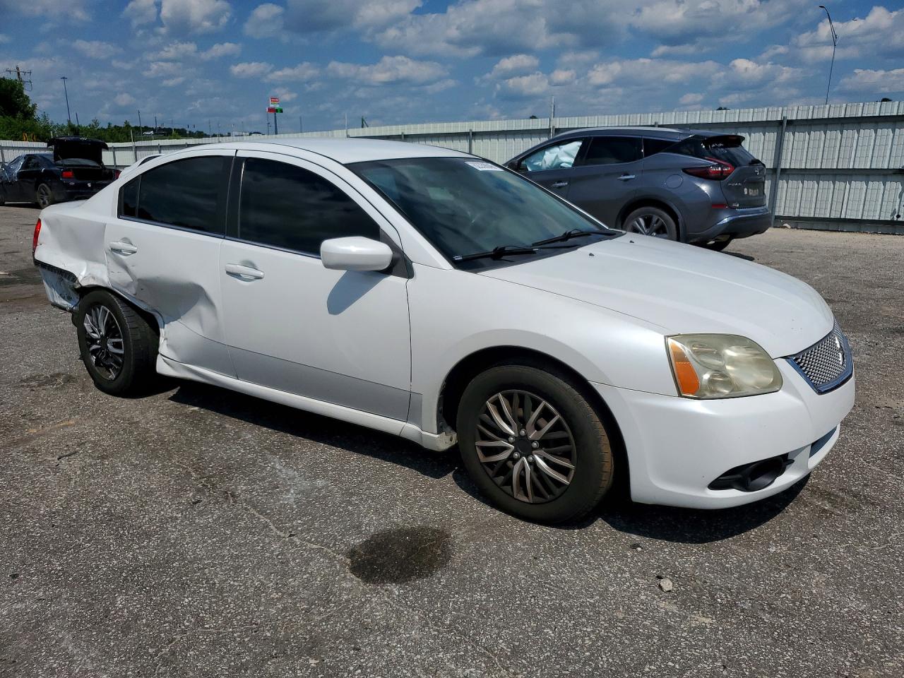 2012 Mitsubishi Galant Es White vin: 4A32B3FF6CE021651